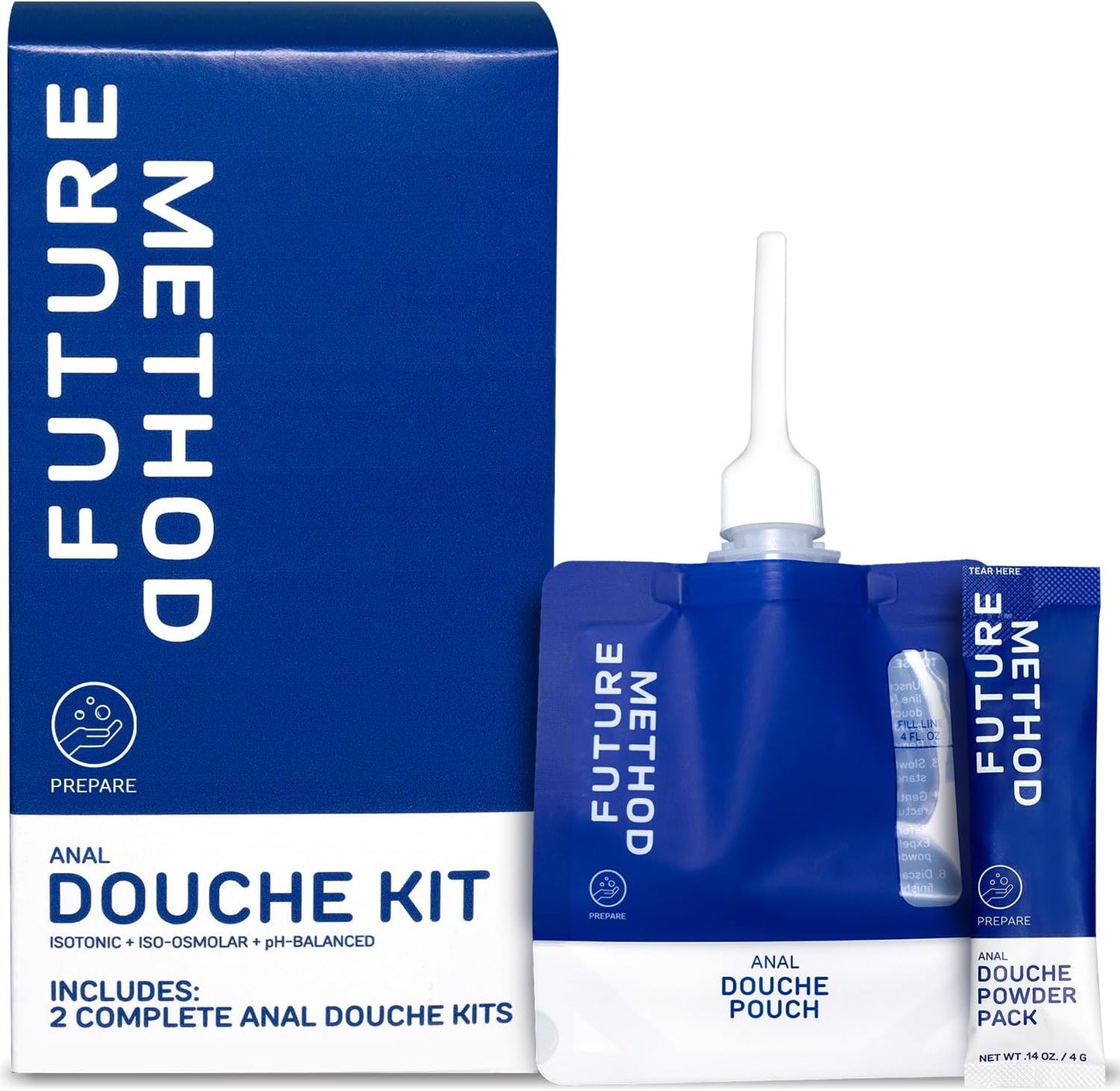 Anal Douche Kit 200ml - Disposable Intimate Wash - All-in-1 Anal Cleaner with Isotonic and Iso-Osmolar Solution - Hydrating and Calming Gentle Care for Safe and Confident Play, (Pack of 2)