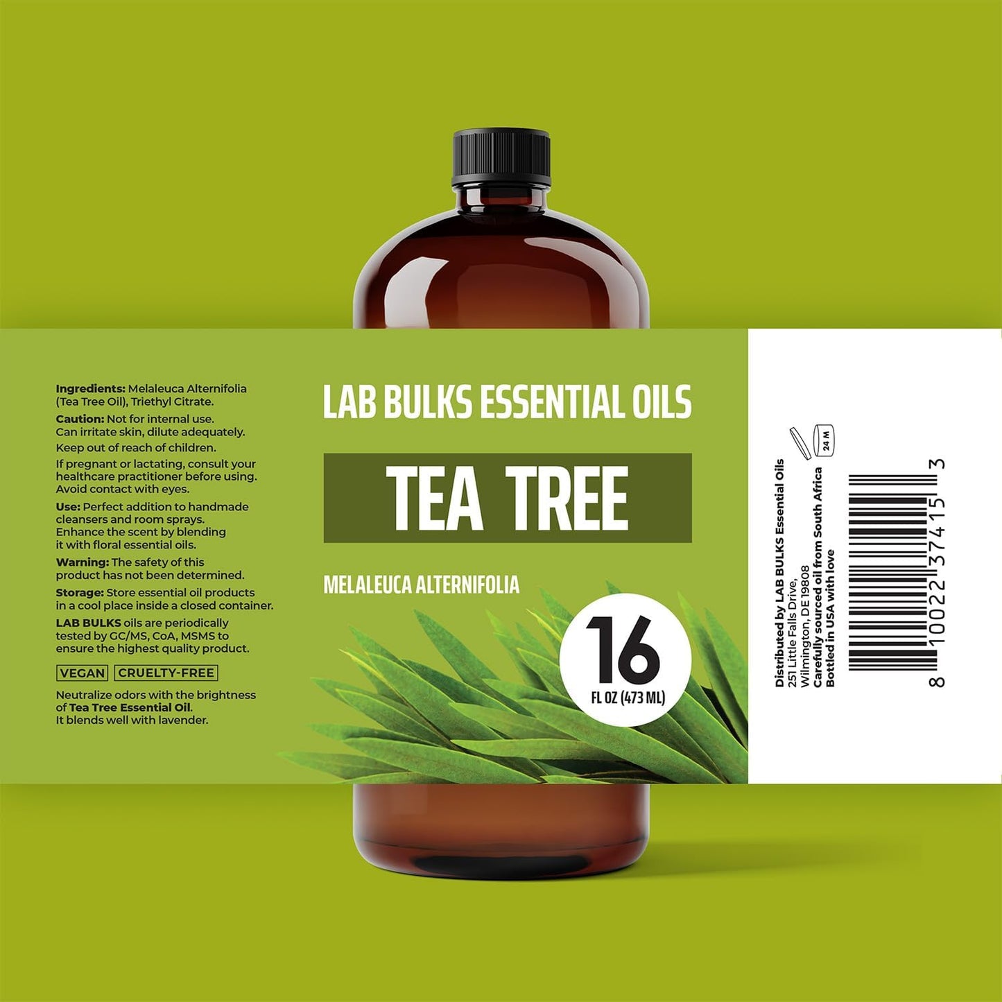 Tea Tree Essential Oil 16 oz Big Bottle for Diffuser, Face, Hair, Aromatherapy, and Tea Tree Spray (473 ml)
