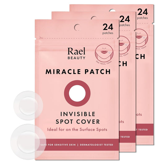 Rael Pimple Patches, Miracle Invisible Spot Cover - Hydrocolloid Acne Patch, Treatment for Breakouts, Absorbs Zits & Blemish, Korean Skin Care, 2 Sizes (72 Count)