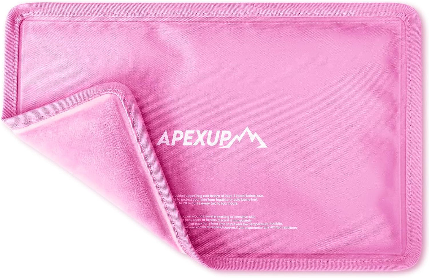 APEXUP Gel Ice Packs for Injuries Reusable, Flexible Double Sided Cold Packs for Injuries, Ice Pack for Knee, Shoulder, Back, Hip, Leg, Arm (Pink, S, 1PK)