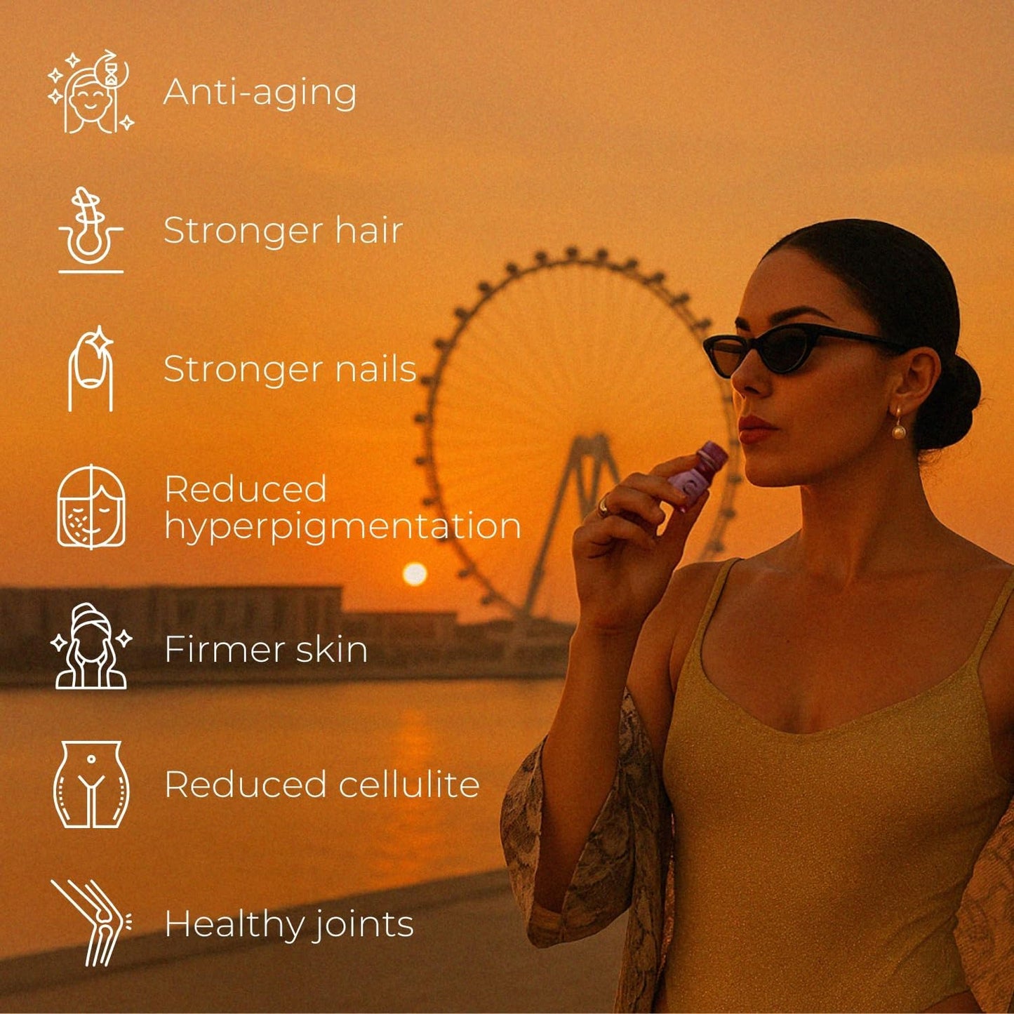 Liquid Collagen - High Collagen Content [10,000 Mg] Per Serving - Hydrolyzed Collagen and 12 Vitamins - Gluten Free- 900 Ml - Pack of 30 Bottles x 30 Ml (1)