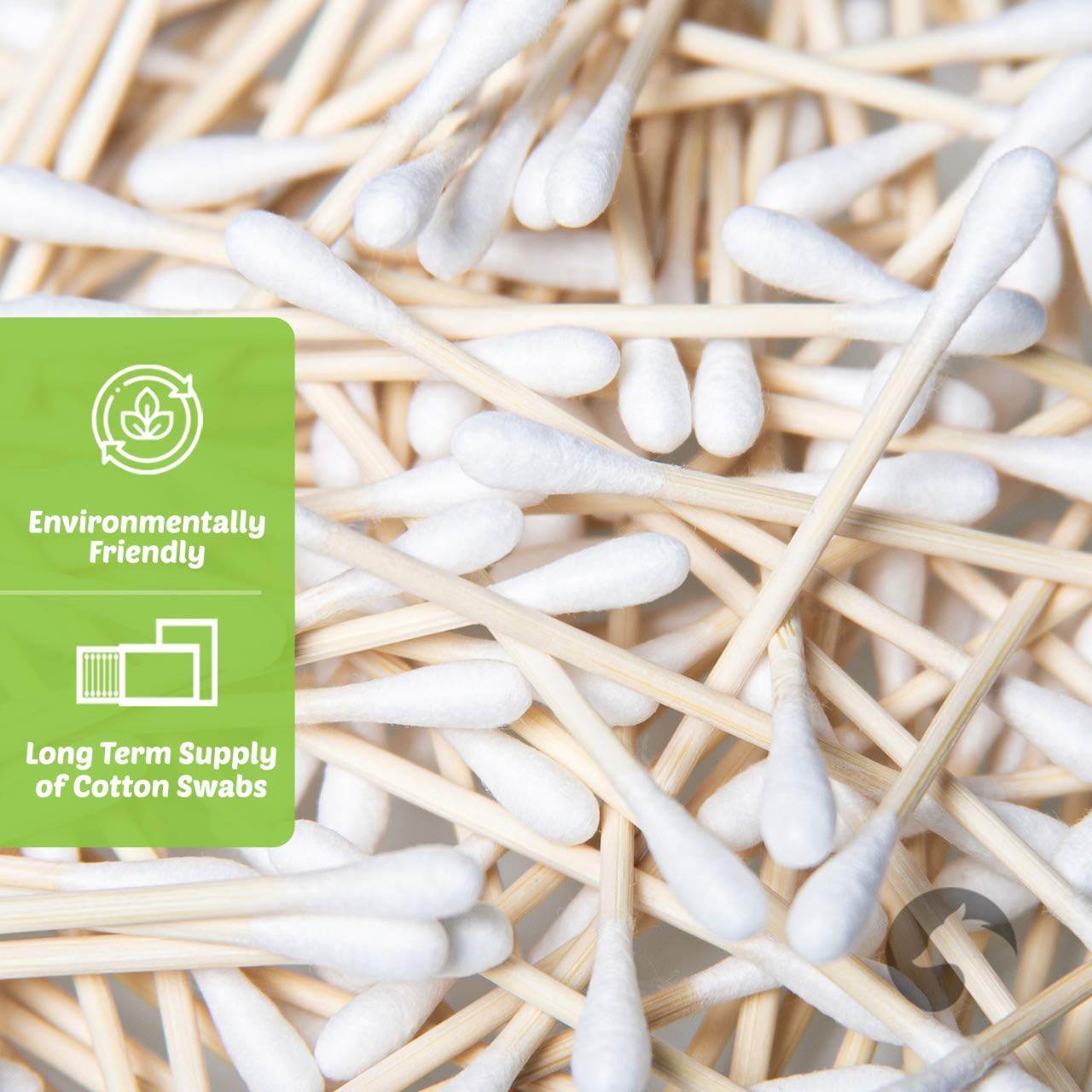 Bamboo Cotton Swabs 500 Count | Biodegradable & Organic Cotton Buds | Double Tipped Sticks | 100% Eco-Friendly & Natural | Perfect for Makeup & Nail Applications, Arts & Crafts, Removing Dust & Dirt…