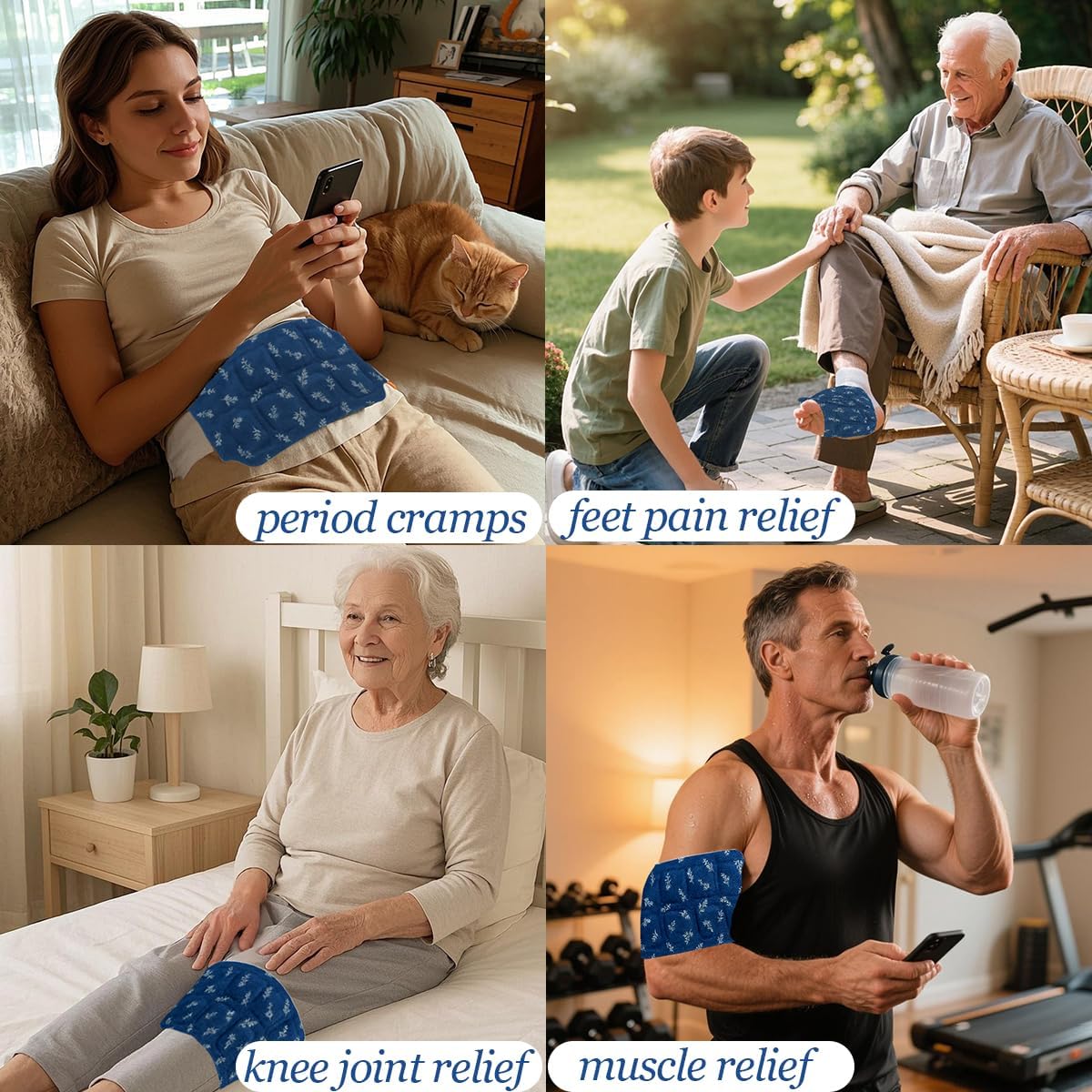 Heat Patches for Period Cramps, Portable Heat Patches for Lower Back, 3s Fast Warm Up, Pain Relief as Anniversary Christmas New Year Gift for Women Man