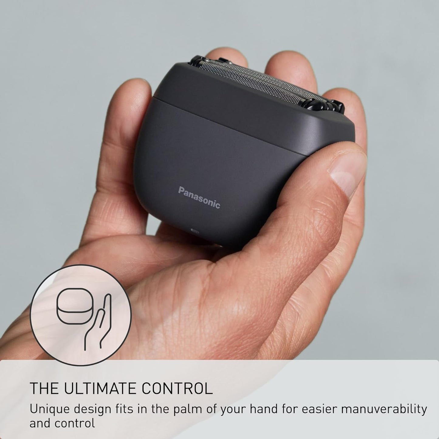 Panasonic ARC5 Palm-Sized Electric Razor, Handheld Luxury Compact Travel Shaver with 5-Blade Cutting System and USB-C Charging, Wet/Dry - ES-PV3A-K