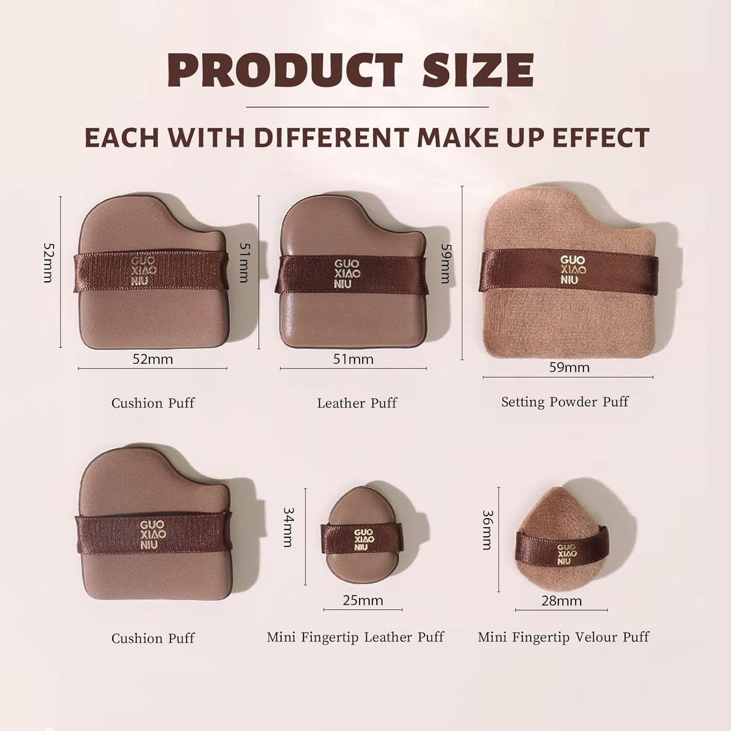 24Pcs Makeup Powder Puffs Set with 4 Cases, Velour/Leather/Air Cushion Makeup Puff, Reusable & Washable, Ideal For Foundation, powder cream, Setting, concealer, Wet Dry Makeup tools (4Box)