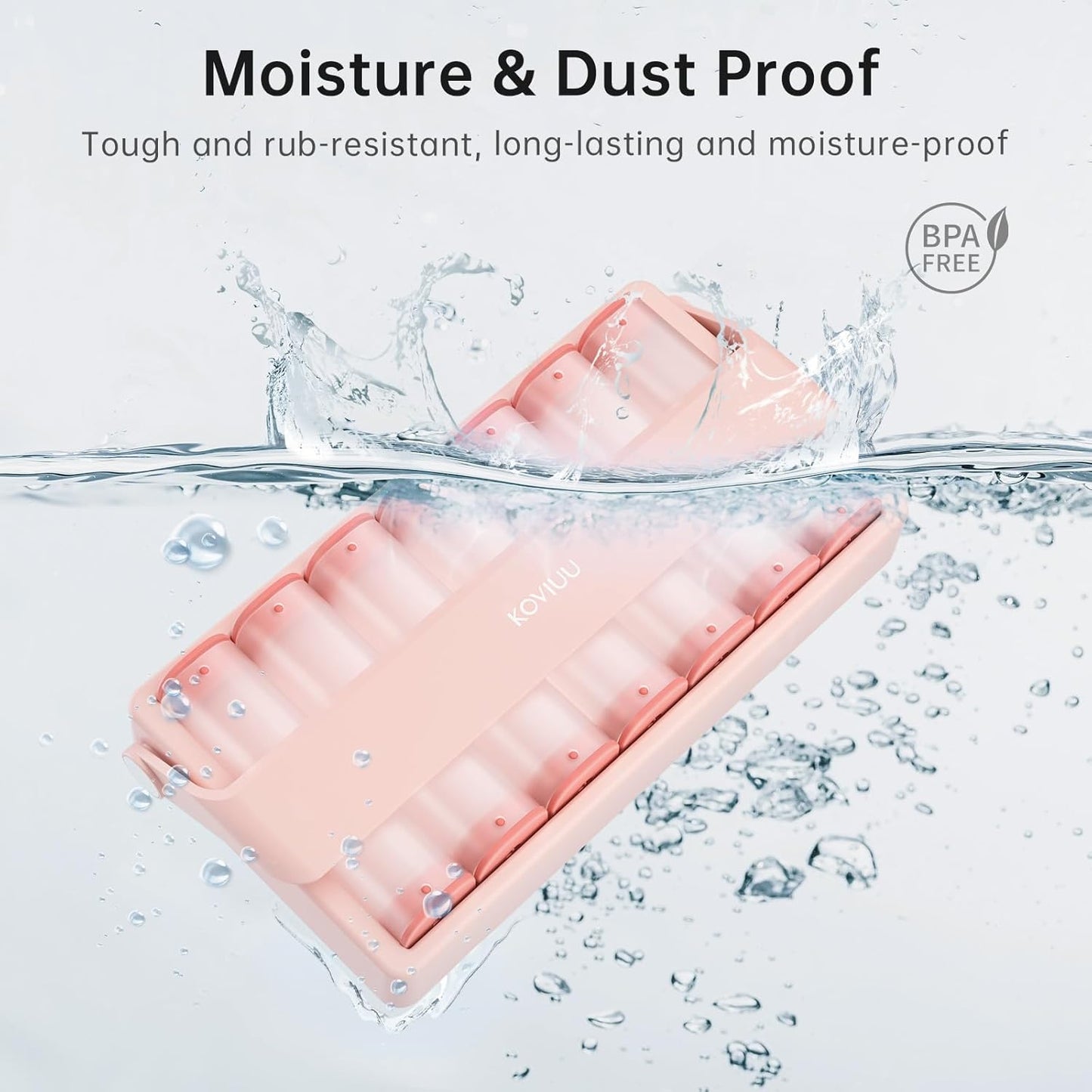 Weekly Pill Organizer 2 Times a Day, KOVIUU Large Travel Pill Box 7 Day, Am Pm Twice Daily Pill Case with Rotatable Handle, Pill Holder Container for Vitamin, Medicine, Supplement, Fish Oil, Pink