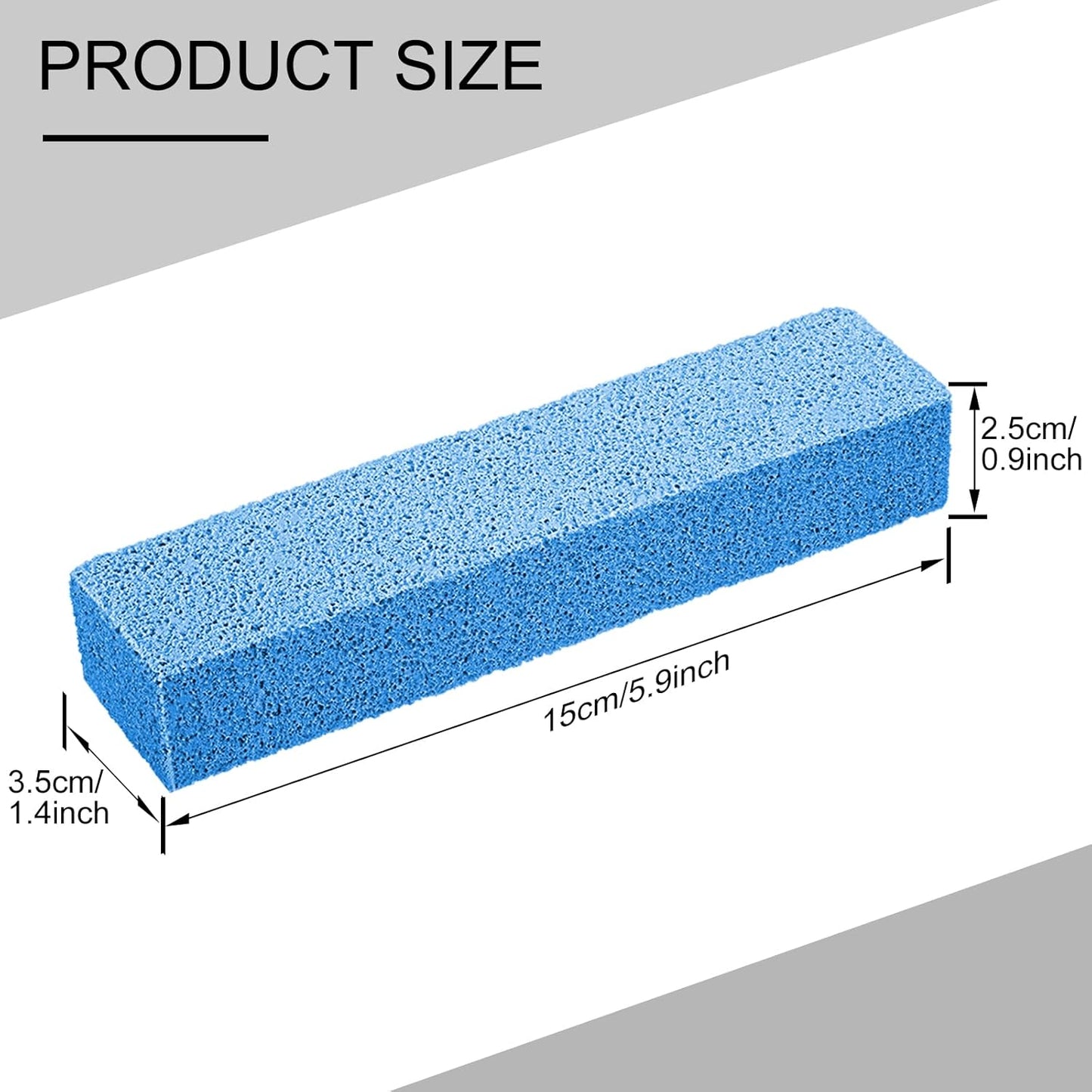 Norme 30 Pieces Pumice Stones for Cleaning Pumice Scouring Pad, Pumice Stick Cleaner for Removing Toilet Bowl Ring, Bath, Household, Kitchen, Pool, 5.9x1.4x0.9 Inch(Blue)