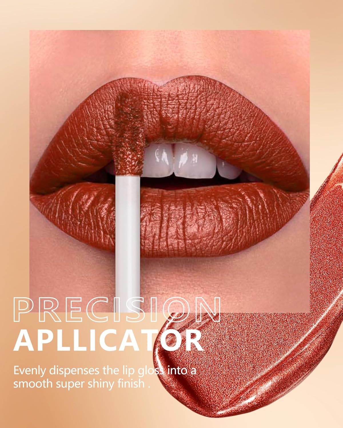 MAKI YIKA Red Lipstick for Women Metallic Lipsticks Glitter Long Lasting Lipstick No Smudge No Transfer Liquid Lip Gloss (BR08 Bad Romantic)