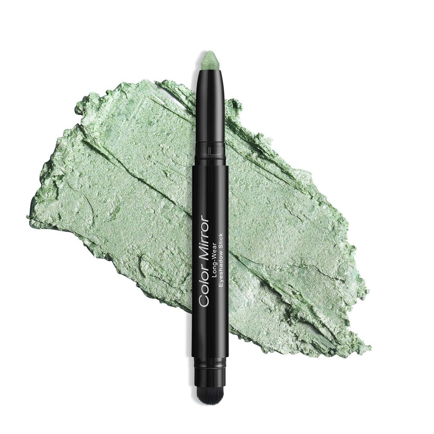 Cream Waterproof Hypoallergenic Eyeshadow Stick, long wear Metallic Glitter Matte Eye Shadow Pencil With Makeup Brush, Eye Brightener, 22 Aloe Shimmer