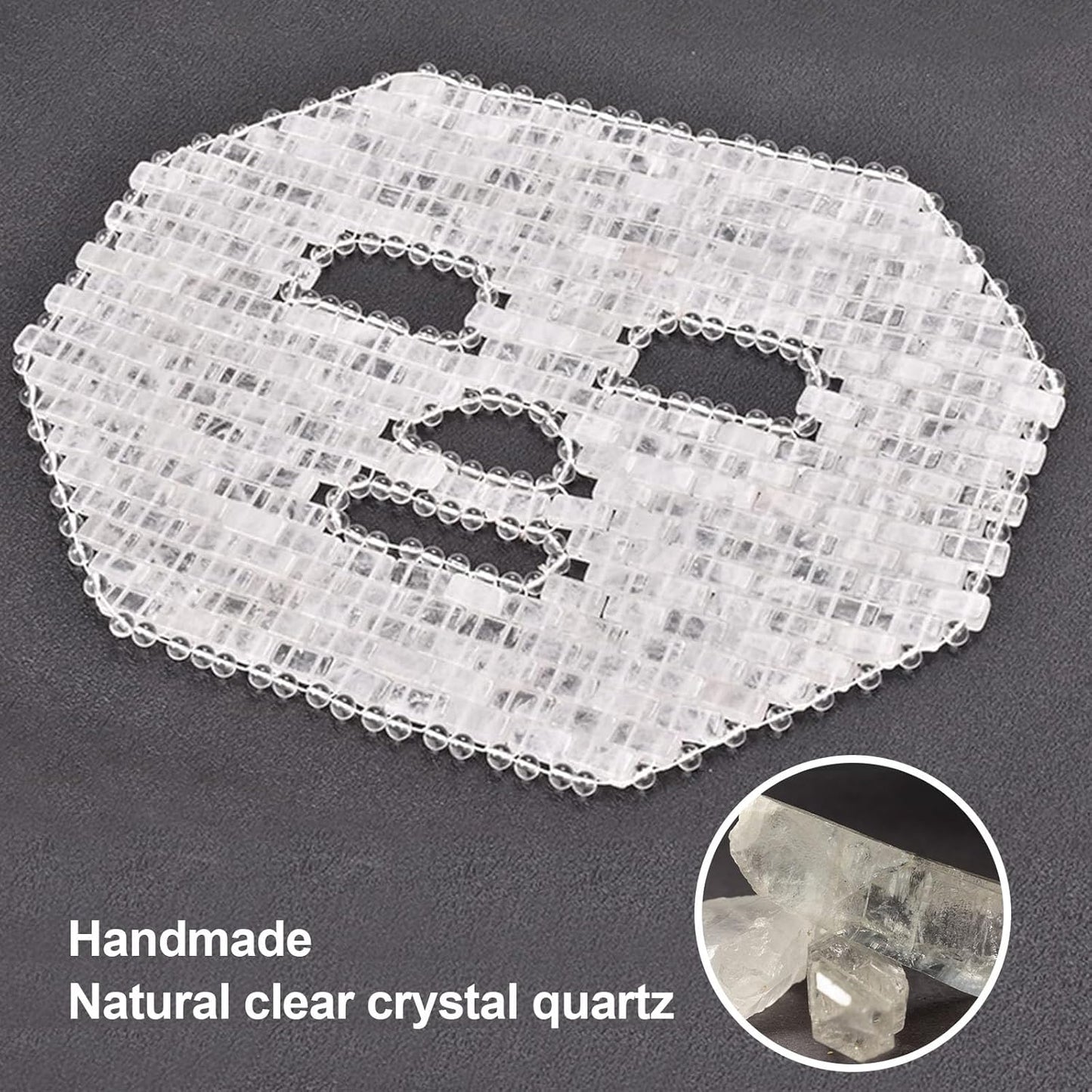 Jade Facial Mask｜100% All Natural Jade Sleep Mask｜Diminish Puffiness｜Soothe Eye Fatigue (White)