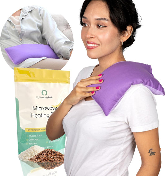 My Heating Pad Microwave Heating Pad - Moist Microwavable Heating Pads for Joints and Muscles Relief - Microwave Hot Pack Heat Pad for Cramps - Chilled or Heated Pad Therapy - Purple - Lavender Scent