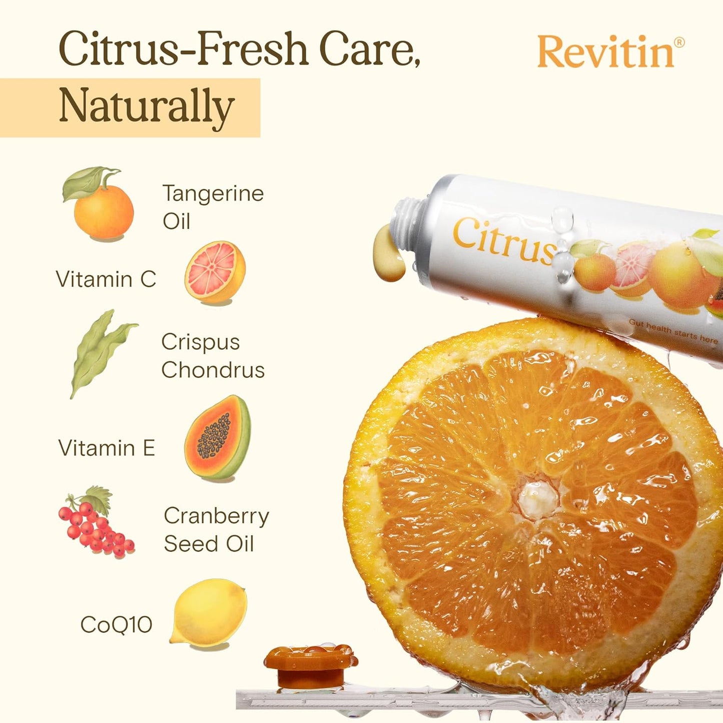 Revitin Toothpaste | Fluoride-Free Prebiotic Citrus Tooth Gel | No SLS, Gluten Free, Dye Free, GMO Free, No Sweeteners | Non-Toxic, Kid Approved, Pack of 3