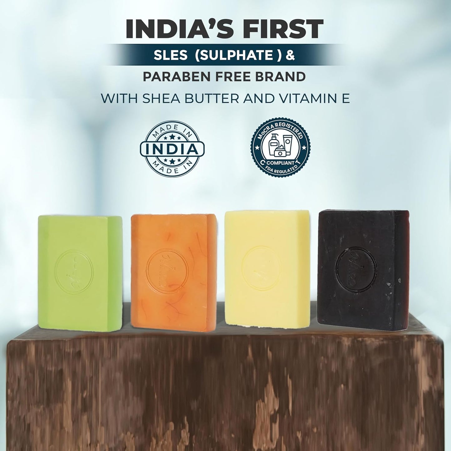 My Ace Handmade Soap Set – 4 Bathing Bars: Avocado, Mango, Vanilla & Cocoa Butter, Sandalwood & Saffron – SLES & Paraben-Free, Coconut Oil, Shea Butter & Vitamin E – Gentle & Moisturizing, 3.5 oz Each