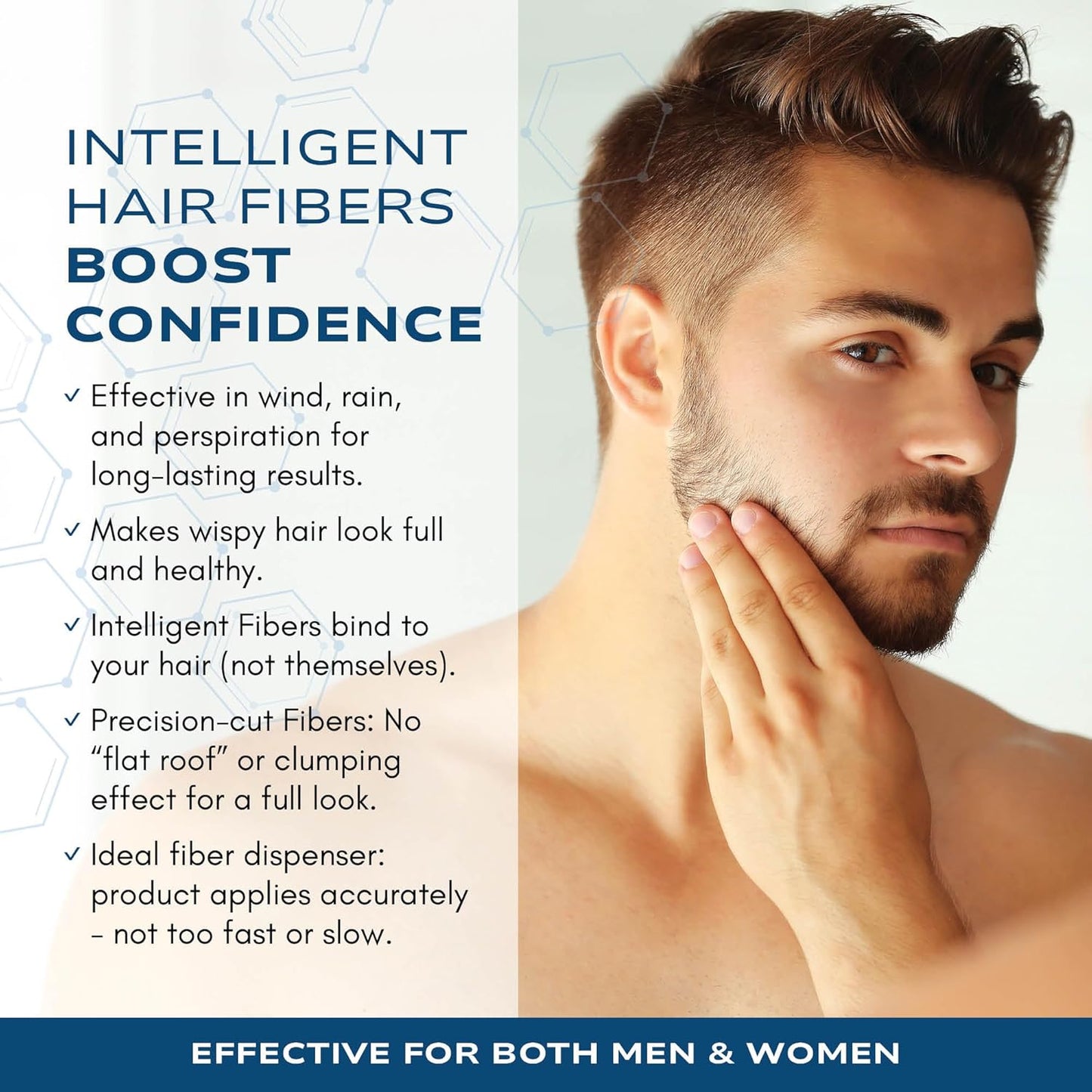 Intelligent Precision Hair-Volumizing Fibers (Medium Brown) | Undetectably Fill in Thinning Hair | 6 Shades Designed For Men or Women | 27.5g