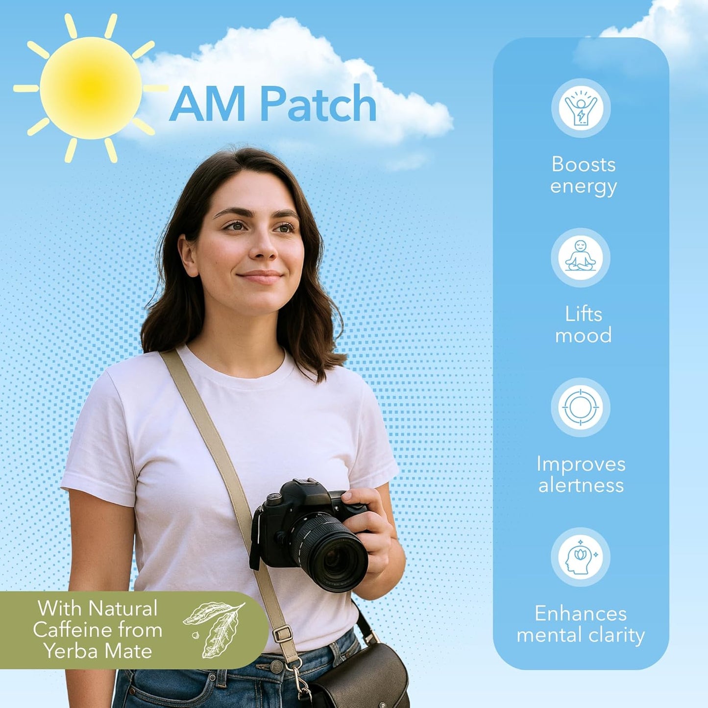 Jet Lag AM & PM Travel Patches – Natural Day & Night Support for Travelers – Energy, Focus & Restful Sleep – with B12, Rhodiola, Valerian, Lemon Balm, Lavender & More – 8 Topical Patches