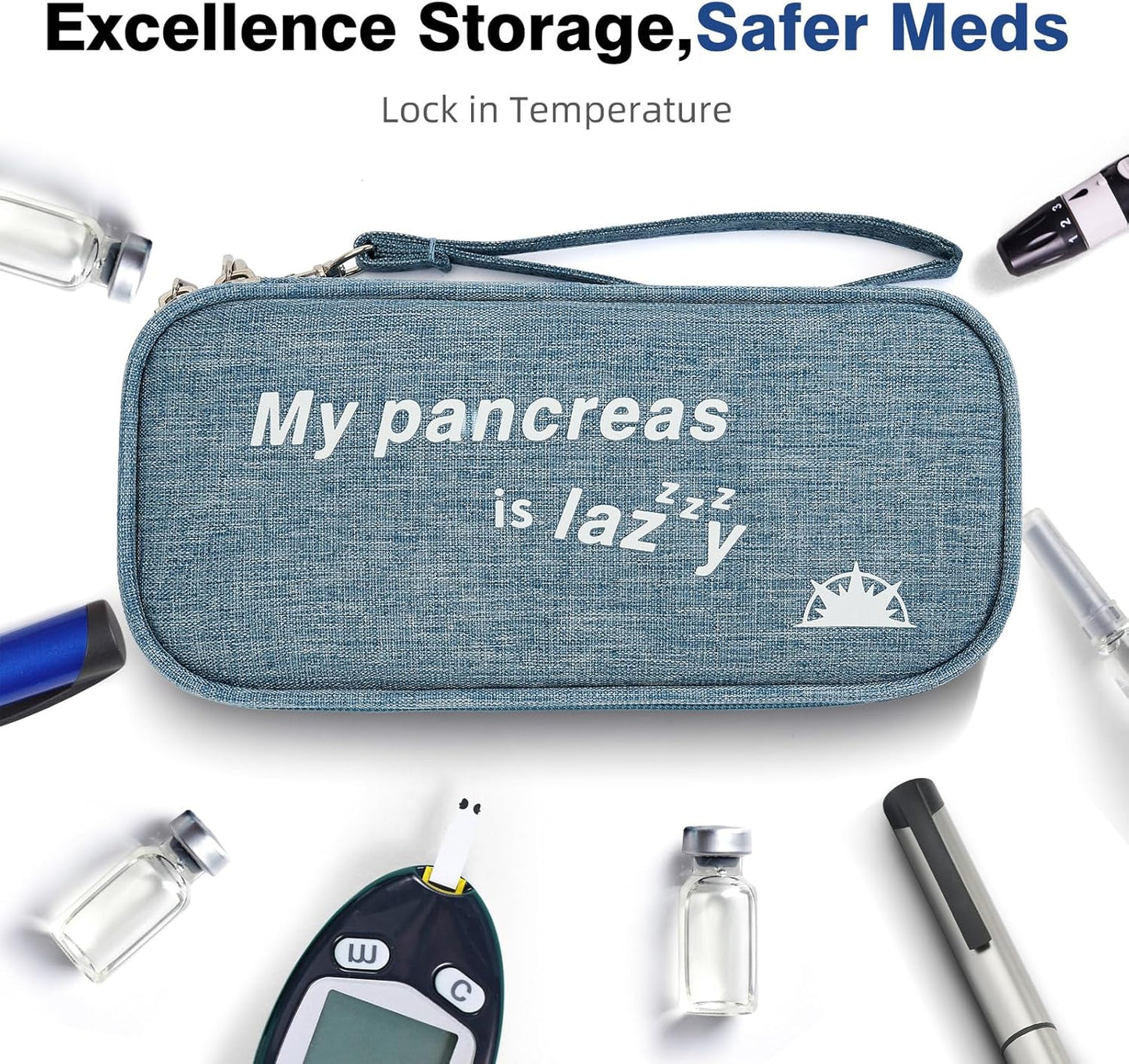 apollo walker Insulin Cooler Travel Case Diabetic Medication Cooler with Ice Packs and Insulation Liner Insulin Cooler Travel case TSA Approved