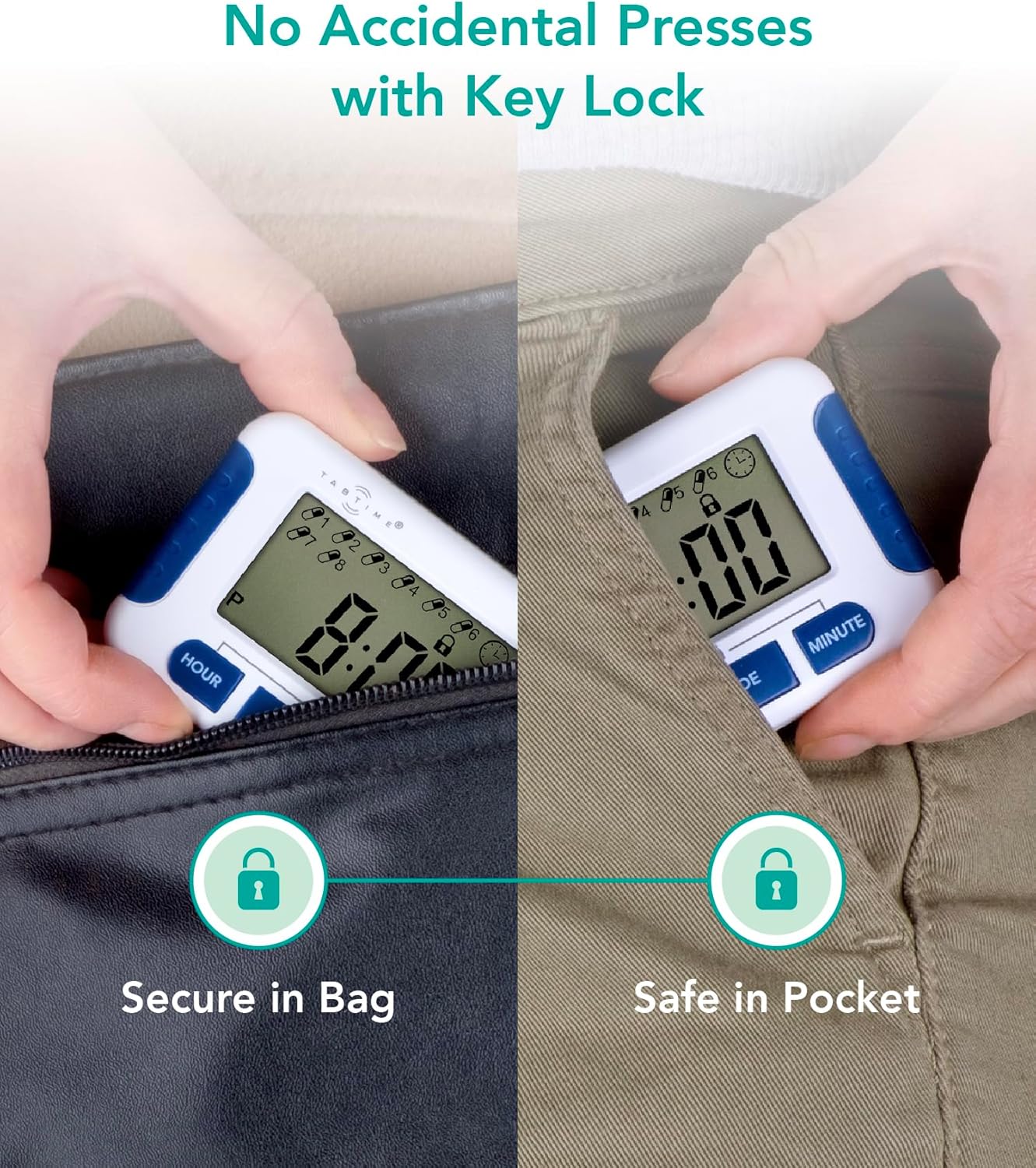 Pill Reminder with 8 Alarms per Day, Pill Tracker, Pill Timer, Medication Reminder Devices, Medication Tracker, Essential Parkinson's Patient Gadget