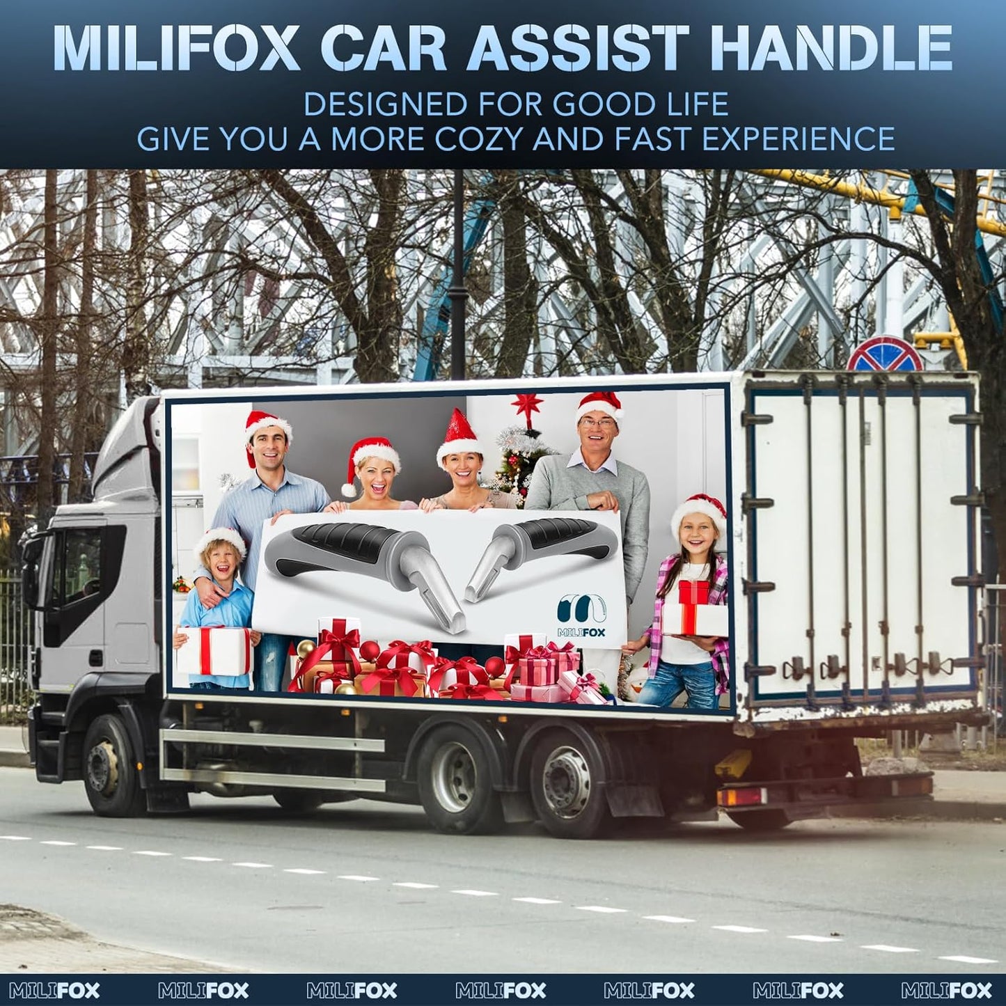 Car Door Handle for Elderly Car Handle Assist Support, Portable Auto Grab Handles for Handicap Seniors, Light Grey and Black