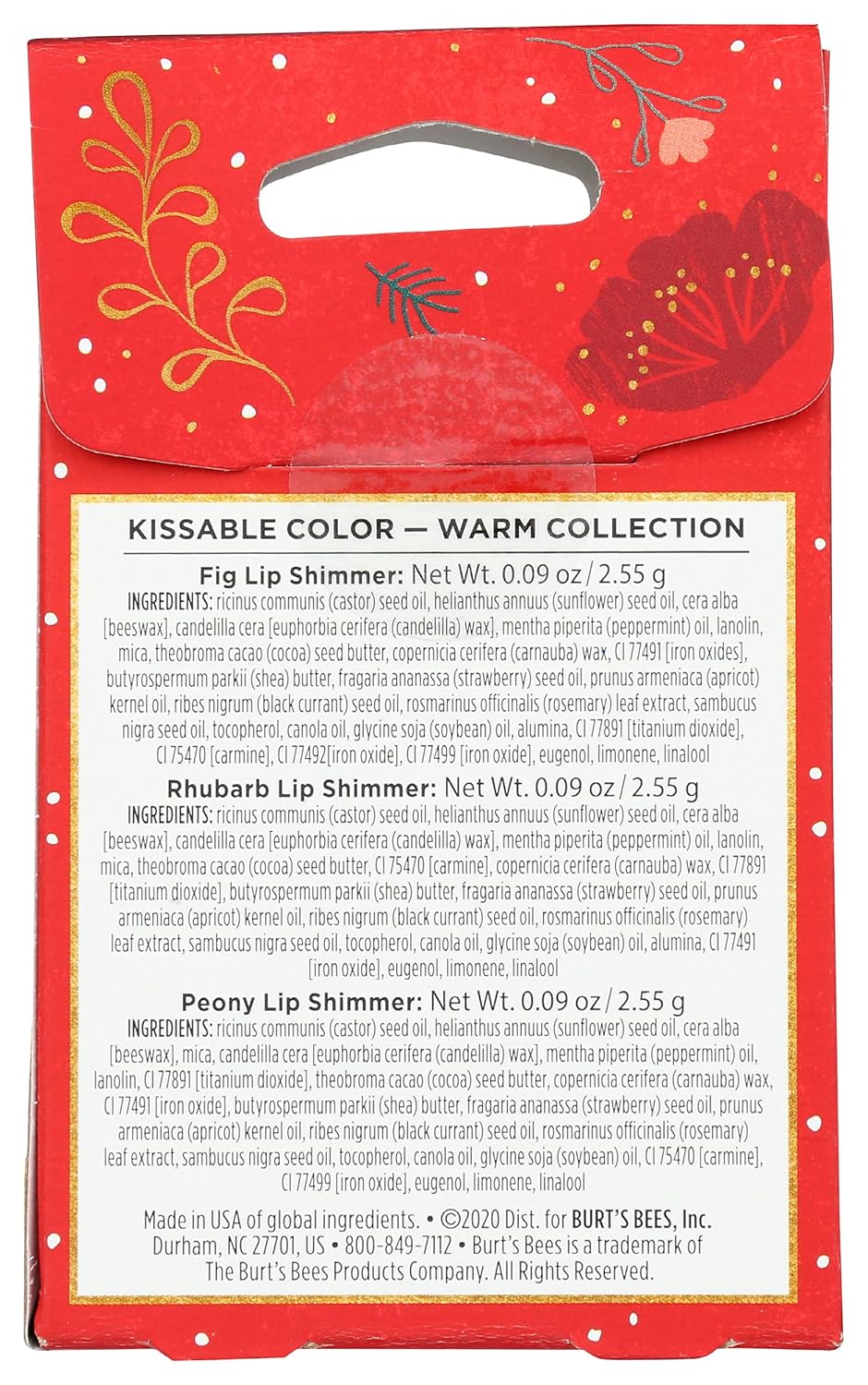 Burts Bees Warm Kissable Color Gift Set, 1 EA