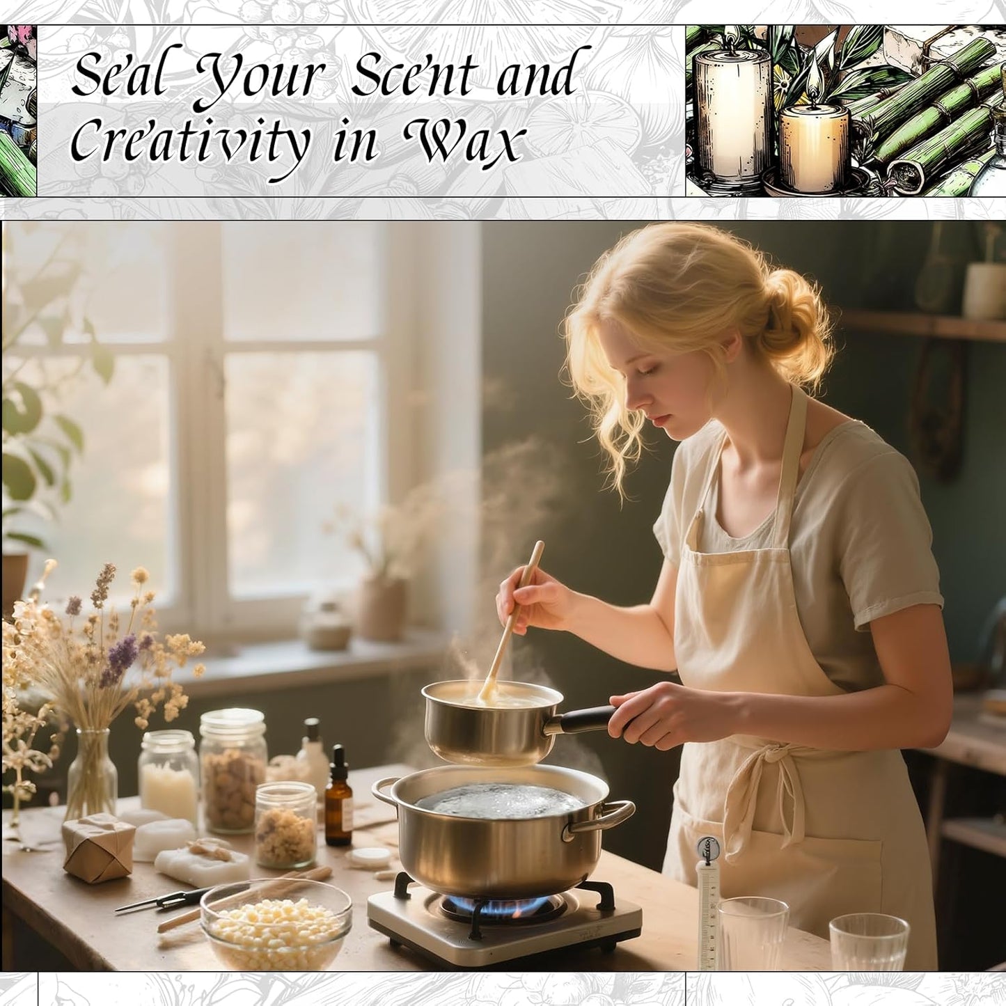 HIQILI Bamboo Fragrance Oil for Scent Diffuser, Idea for Candle & Soap Making, DIY Room Air Fresheners, New Car Scent - 5.07 Fl Oz