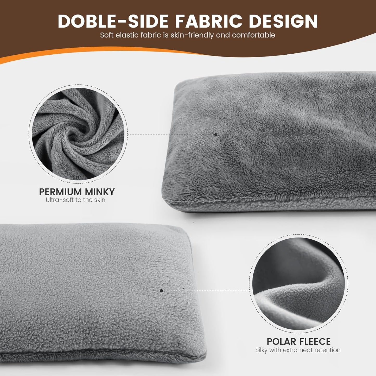 Microwave Heating Pad with Washable Cover, 6.5 X 12“ Microwavable Heating Pads for Neck and Shoulders and Back, Warm Compress for Knee, Muscles, Joints, Wrist, Abdomen (Gray)