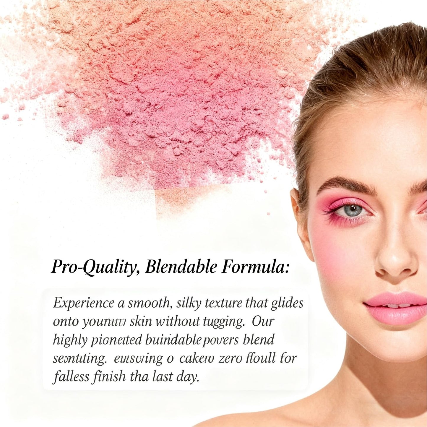 Eye & Cheek Palette - Makeup Kit with Eyeshadow, Highlighter, Blush & Contour Powder, Includes Detachable Brush for a Natural Shimmer Glow, Face Contouring Palette for Women (2 PCS)