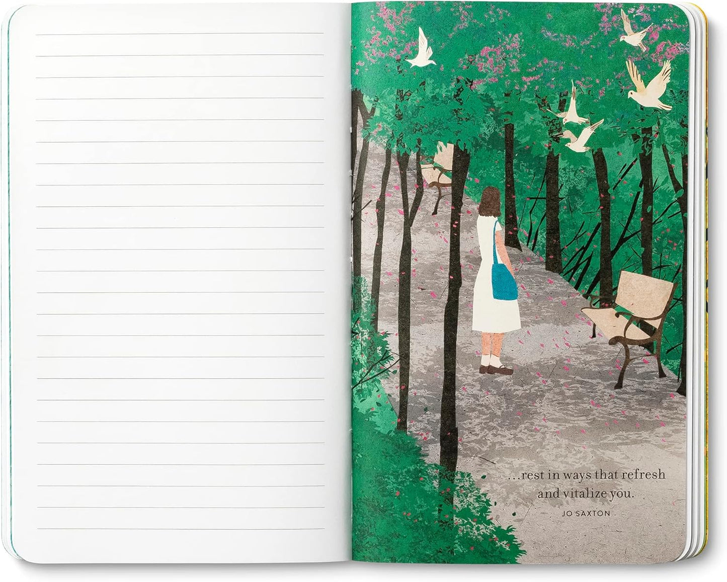 Compendium Softcover Journal - Sometimes the most important thing in a whole day is the rest we take between two deep breaths... – A Write Now Journal with 128 Lined Pages, 5”W x 8”H