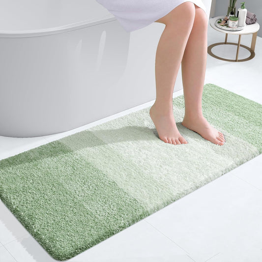 OLANLY Bathroom Runner Rugs 47x20, Extra Soft Absorbent Microfiber Bath Rugs, Rubber Backing, Quick Dry, Washable Bath Mats for Bathroom Floor, Tub and Shower, Home Decor Accessories, Sage Green