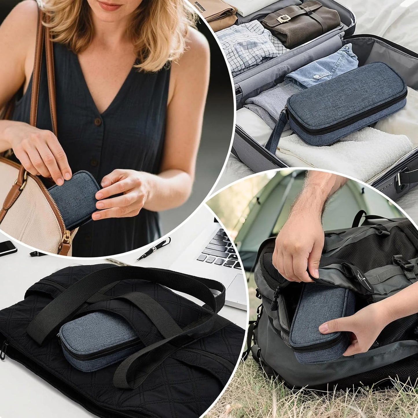 apollo walker Insulin Cooler Travel Case Diabetic Medication Cooler with Ice Packs and Insulation Liner insulin cooler travel case tsa approved