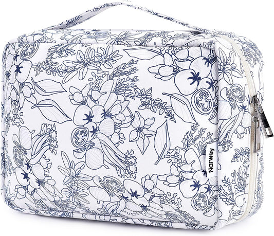 Narwey Small Hanging Travel Toiletry Bag for Women, Travel Bag for Toiletries, Makeup Bag Organizer Cosmetic Bags Make Up Bags for Girls