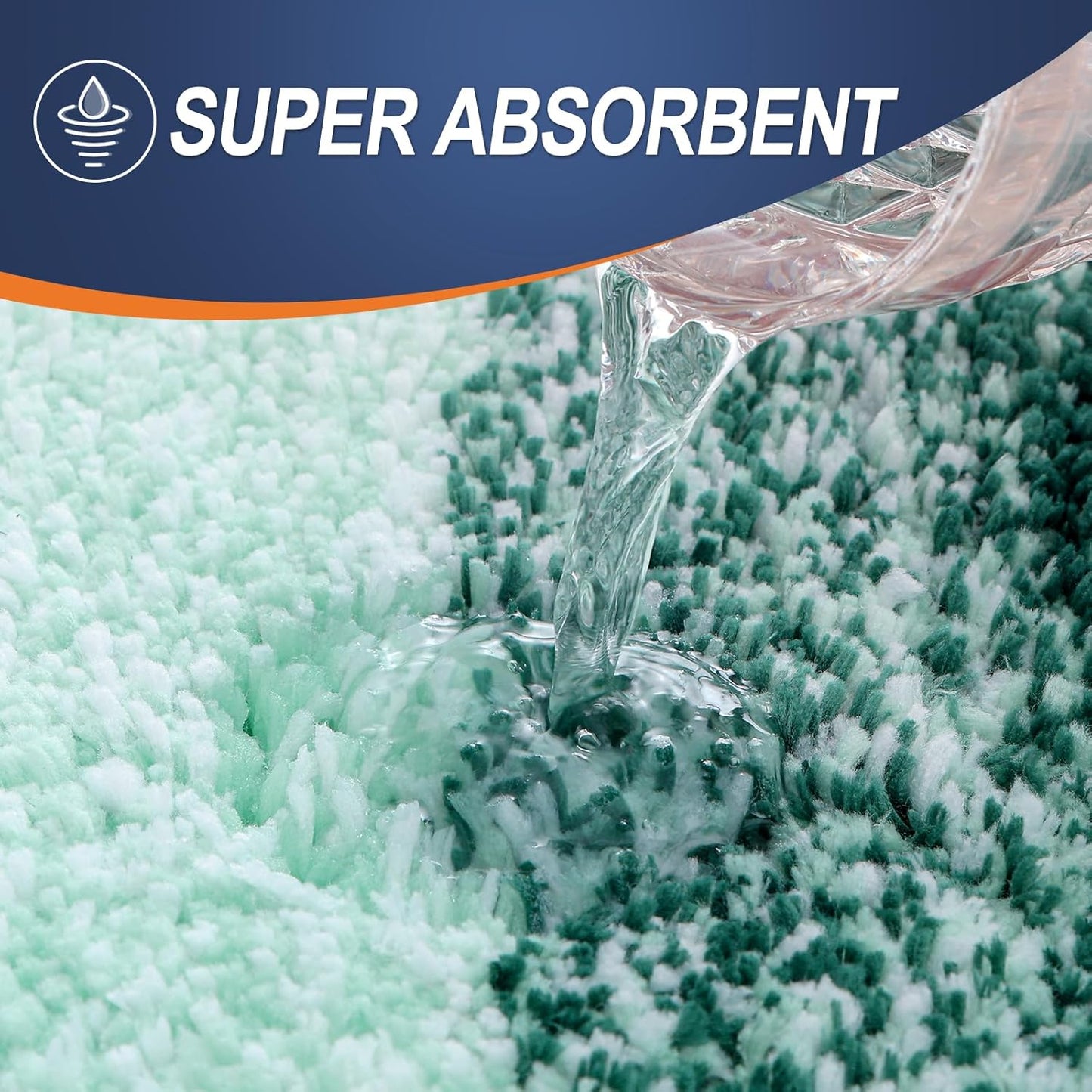 OLANLY Bathroom Rugs Mat 36x24, Extra Soft Absorbent Microfiber Bath Rugs, Rubber Backing, Quick Dry, Washable Bath Mats for Bathroom Floor, Tub and Shower, Home Decor Accessories, Blackish Green