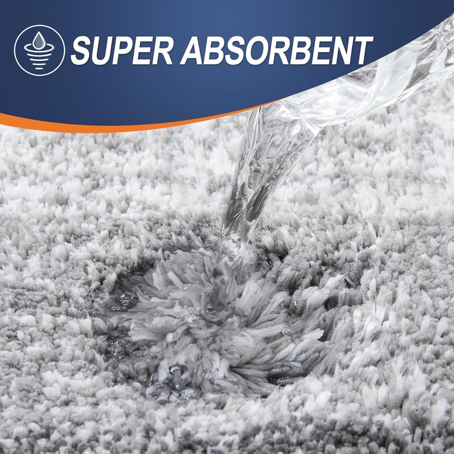 OLANLY Bathroom Runner Rugs 59x17, Extra Soft Absorbent Microfiber Bath Rugs, Rubber Backing, Quick Dry, Washable Bath Mats for Bathroom Floor, Tub and Shower, Home Decor Accessories, Light Grey