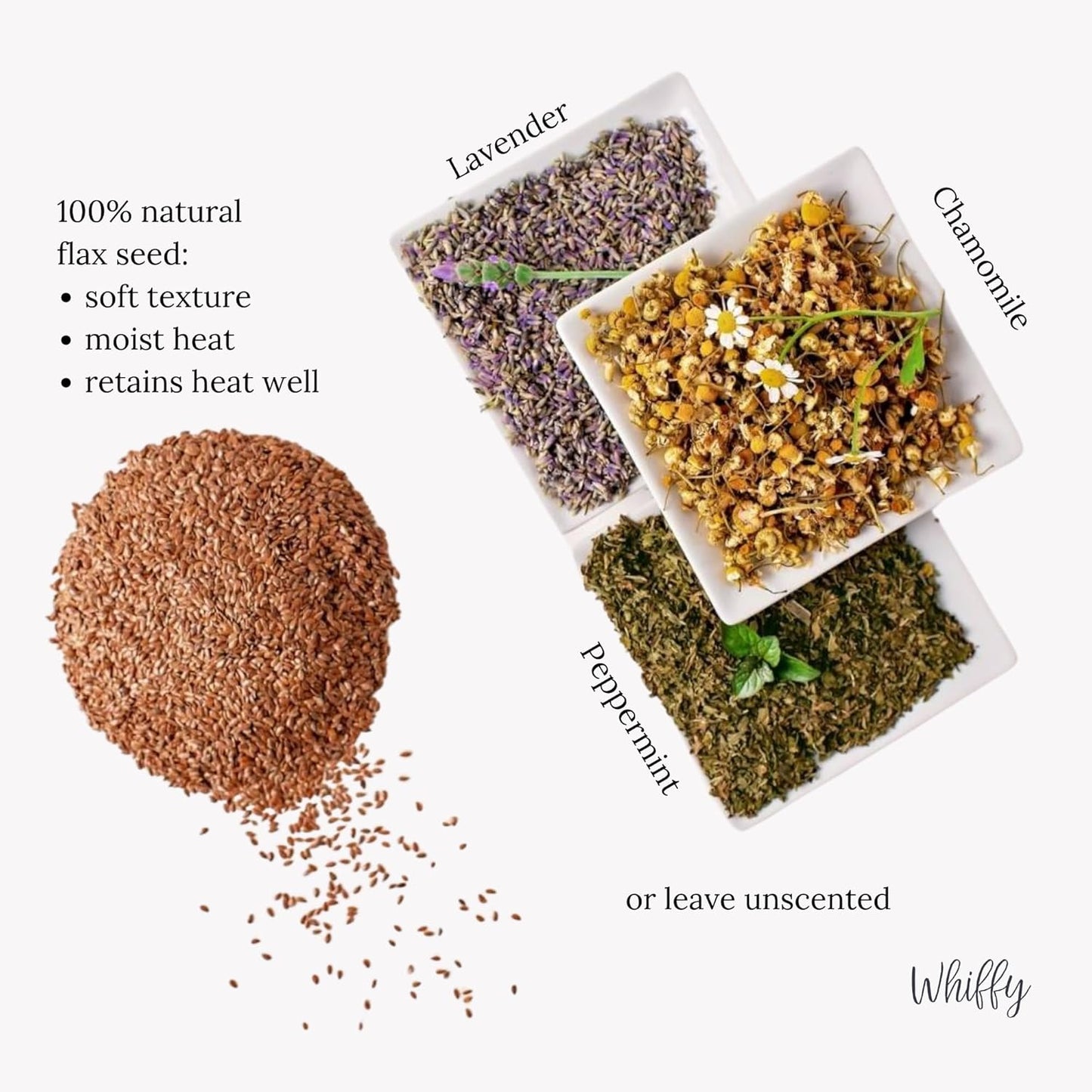 Microwave Heating Pad Filled With Flax Seed and Choice of Dried Herbs, Herbal Cold Pack, Good Size for Back Pain and Cramps, Hot and Cold Therapy, 6" x 12" (Meow, Peppermint)