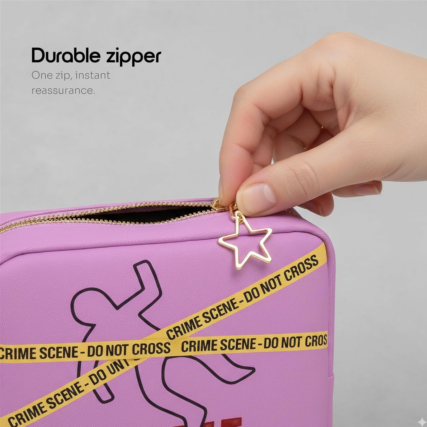 Primo Lines Period Bag for School – Compact Discreet Tampons & Pad Pouch with Waterproof Lining, Cute & Stylish Period Pouches for Teen Girls for School and Travel, First Period Kit (Purple)