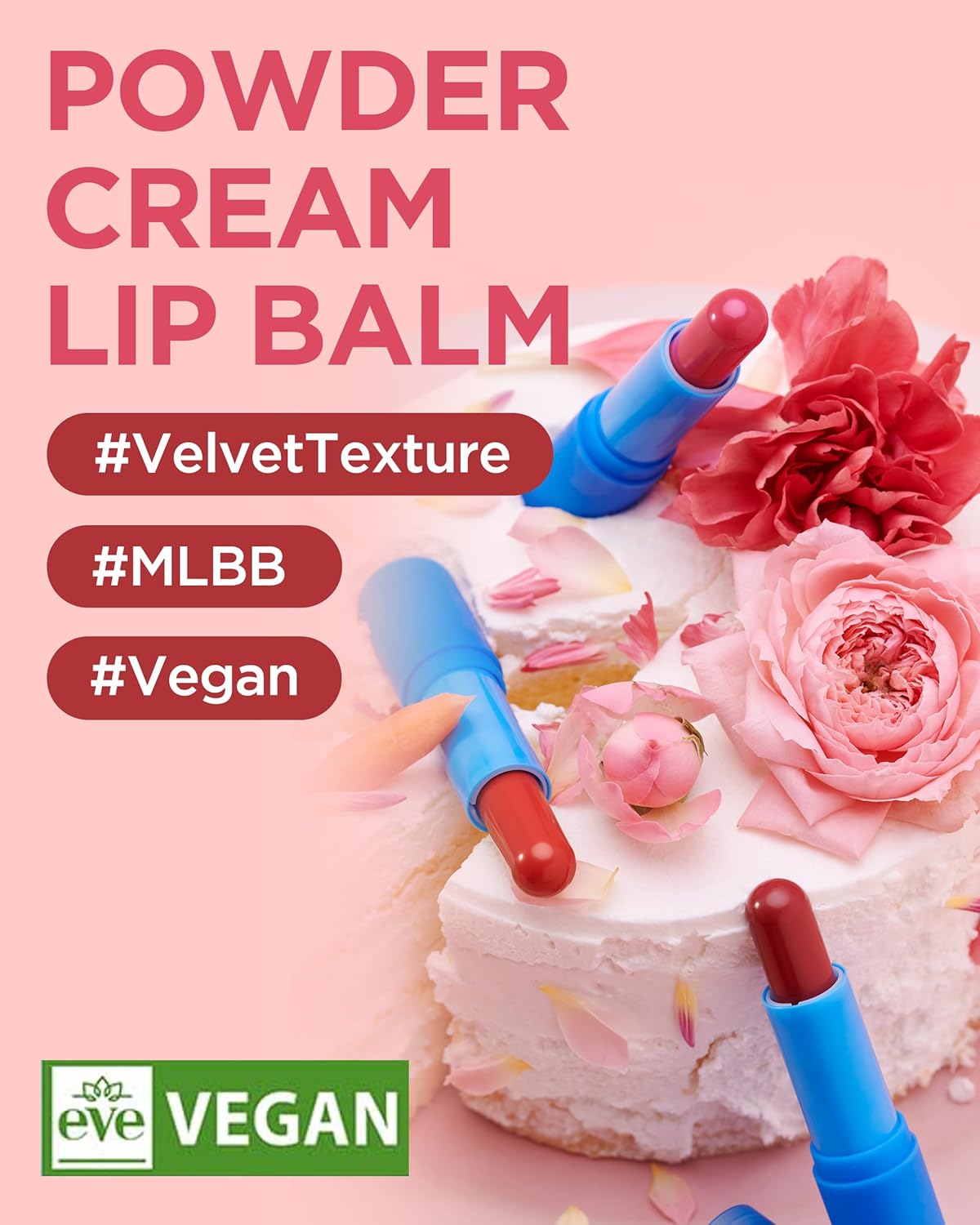 [TOCOBO] Powder Cream Lip Balm 031 Rose Burn 0.67 oz / 19g | Soft Matte Velvet Type Vegan Lip Balm & Creamy Powder Texture without Exfoliation, mother's day