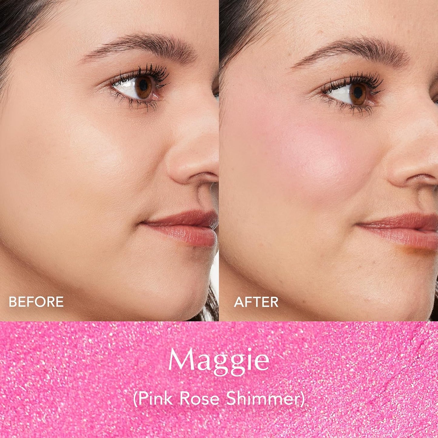 Thrive Causemetics Triple Threat Color Stick: Cream Blush Stick with Vitamin E, Evening Primrose Oil, Waterproof Smudge Proof Face Makeup Formula, Maggie (Rose Shimmer)