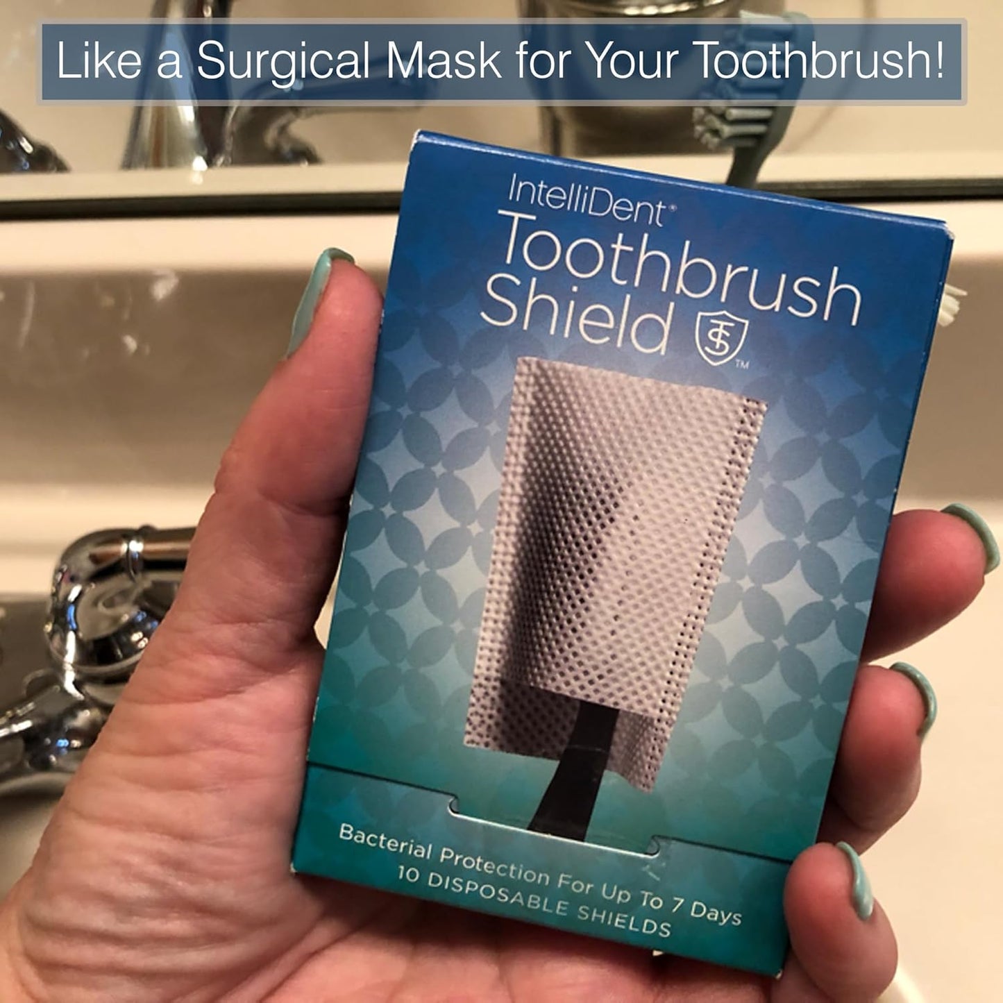 Intellident Toothbrush Shields - Pack of 10 Toothbrush Head Cover Caps - Breathable, Quick-Drying & Disposable - Perfect for Travel, Home & Office Use