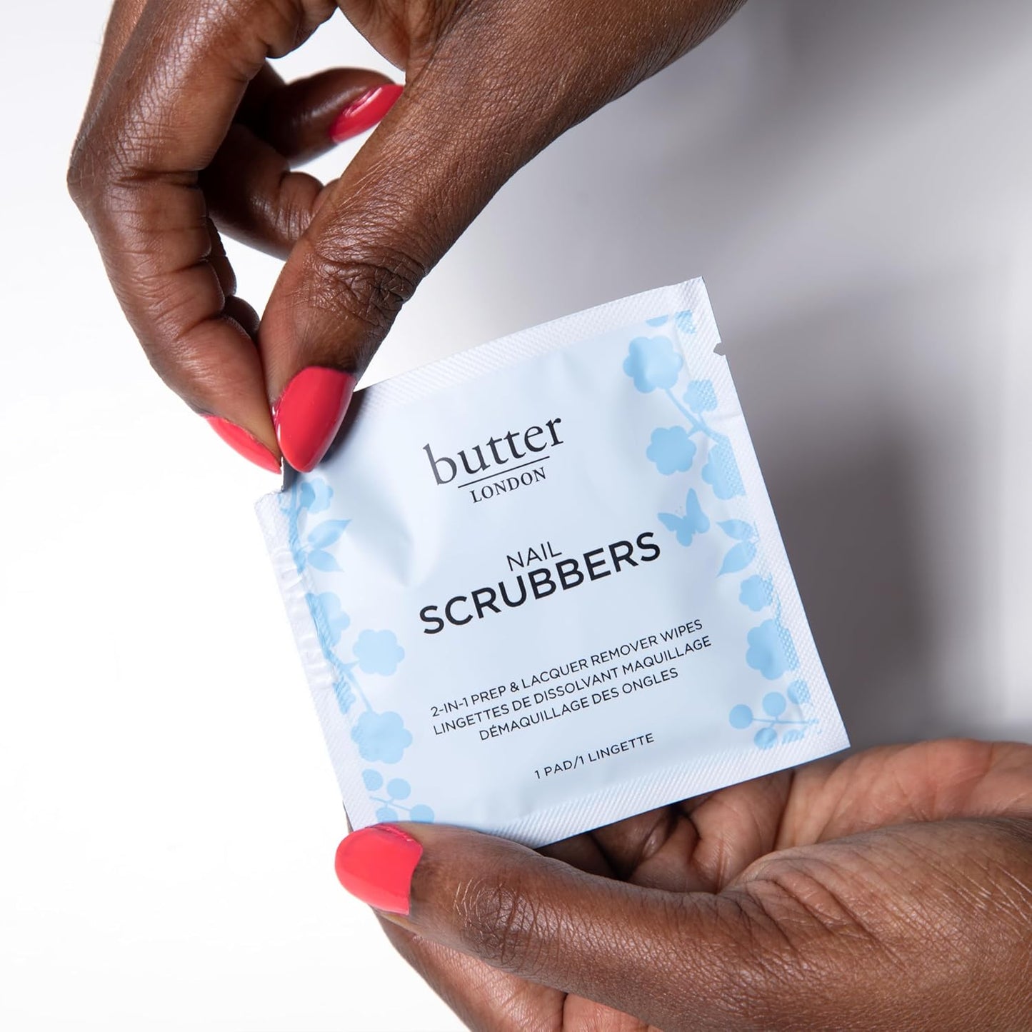 Butter LONDON Nail Polish Remover Pads, Nail Scrubbers (10 Count) - 2-in-1 Prep & Lacquer Remover Nail Wipes - Travel-Friendly Gel Fingernail Polish Remover - Cruelty-Free, Paraben-Free & Gluten-Free