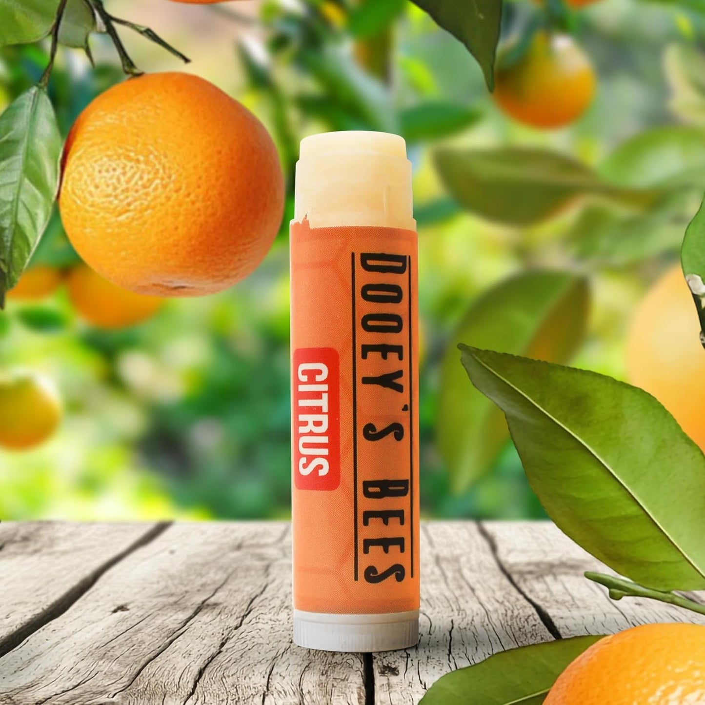 Dooey's Bees All Natural Handmade Beeswax Based 4 ingredient Lip Balm, 4 Count (4 - Pack, Citrus)