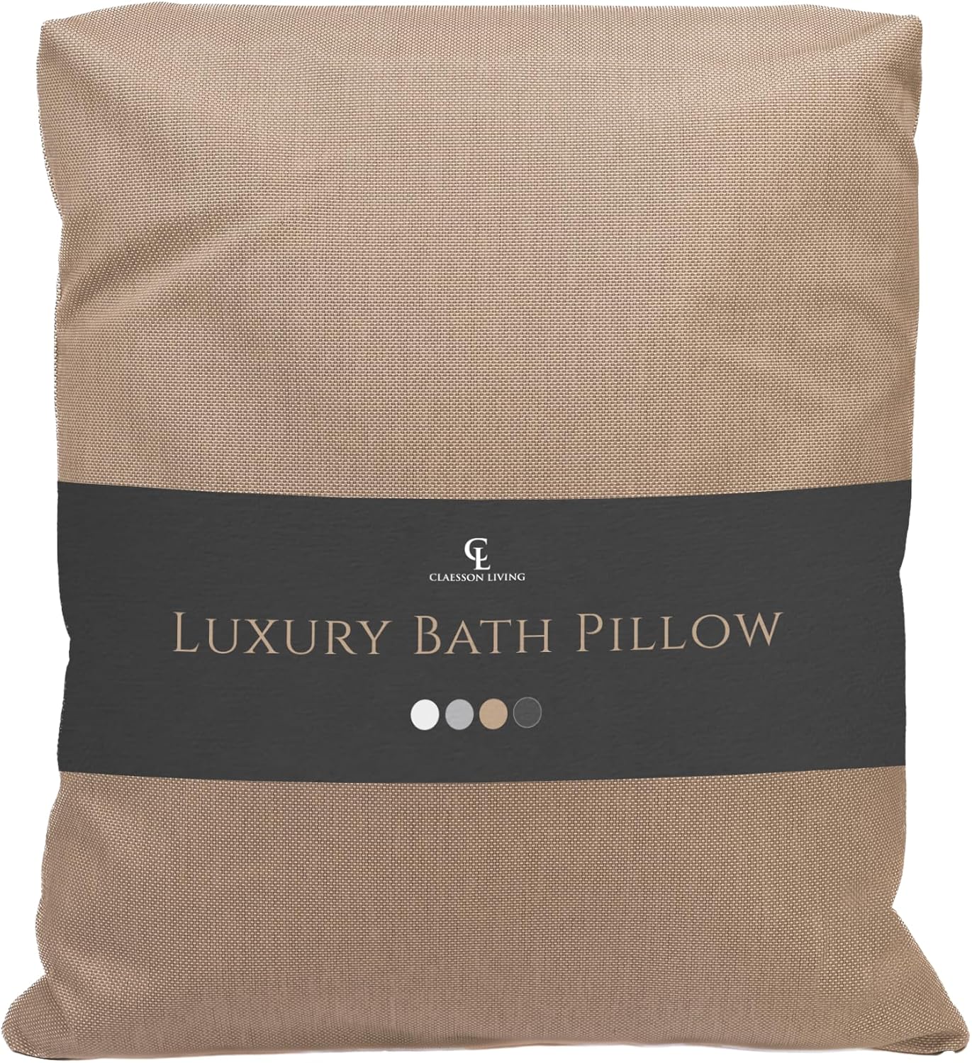 Luxury Bath Pillow for Tub - Thick and Comfortable Bathtub Pillow Support for Head and Neck and Back - Washable Quick-Drying Bath Pillows - Bath Cushion for Home Spa - Fits Any Bathtub - Sand