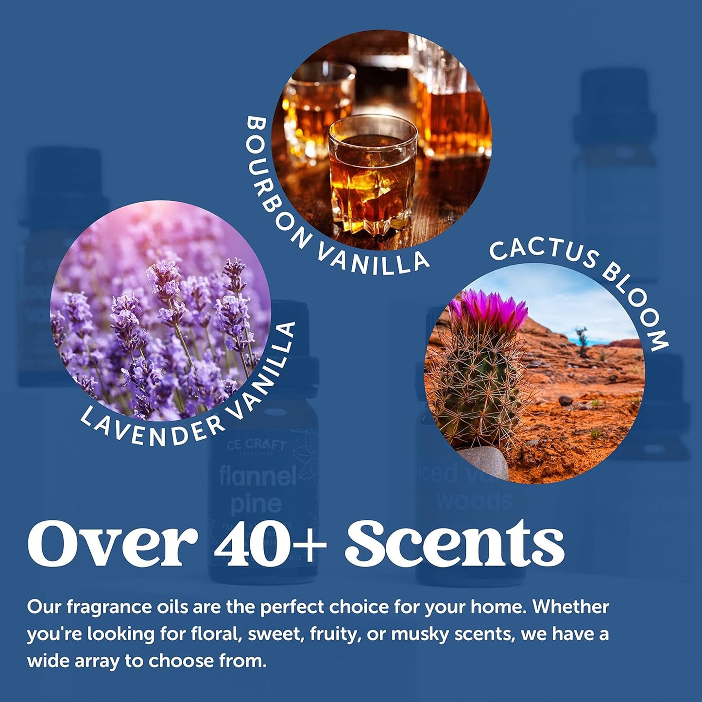 CANDECraftCo Premium Fragrance Oil – Diffuser Oils Fragrances Scented for Home, Candle Soap Making Supplies, Aromatherapy Blends for House (0.34 Fl Oz) (2-Pack, Bourboun Vanilla)