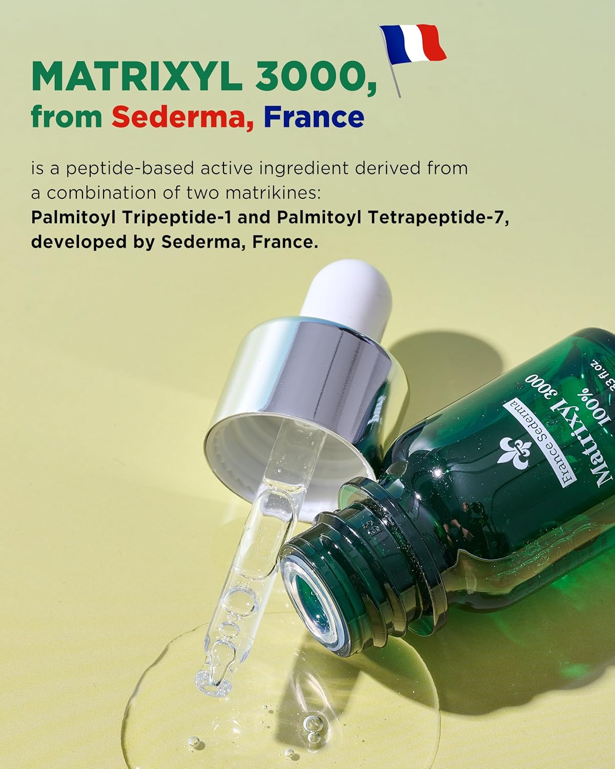 Matrixyl 3000 100% Serum Skincare – Pure Peptide Complex Anti-Aging Facial Ampoule from France Sederma, Collagen Boosting Wrinkle Treatment, Perfect for Layering & DIY, 0.33 fl.oz (10ml) 2 Pack