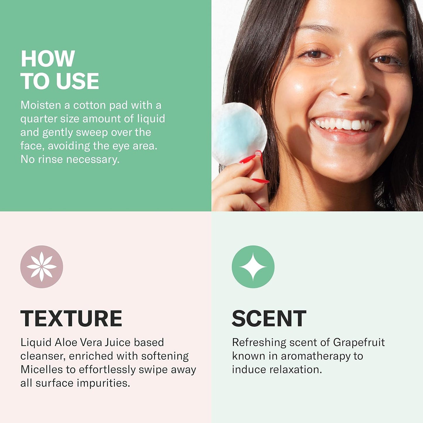 ODACITE Odacité Facial Cleanser with Foam - Blue Aura Cleansing Water Facial Wash with Neem, Holy Basil & Turmeric - No-Rinse Micellar Water Removes Pollution, Impurities & Makeup, 4.0 fl. Oz