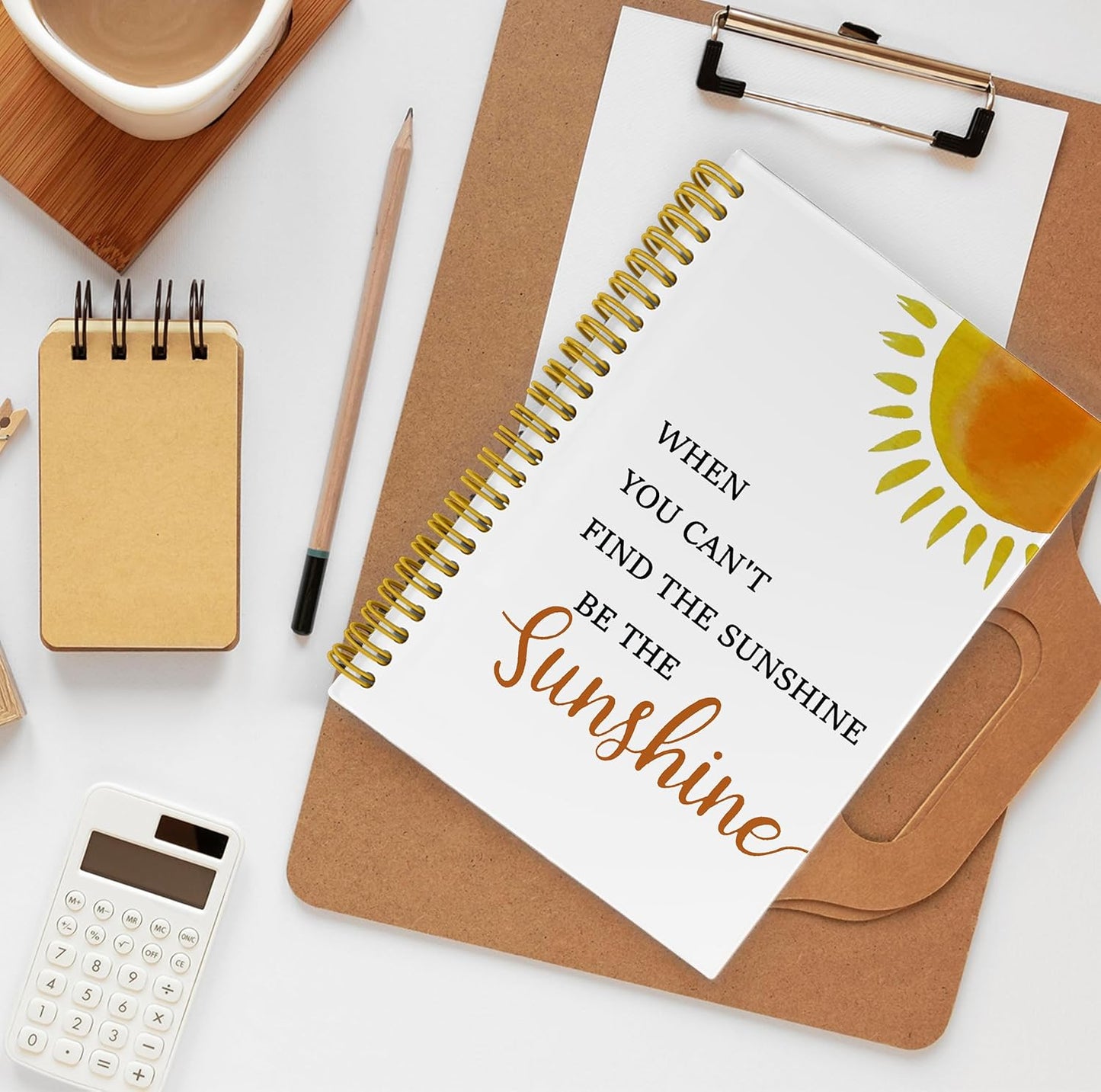 Be the Sunshine Inspirational Notebook, Motivational Journals for Women, Inspirational Gifts for Women Friends, Notebooks for Work Note Taking, Spiral Notebook 5.5x8.3 with 164 Pages