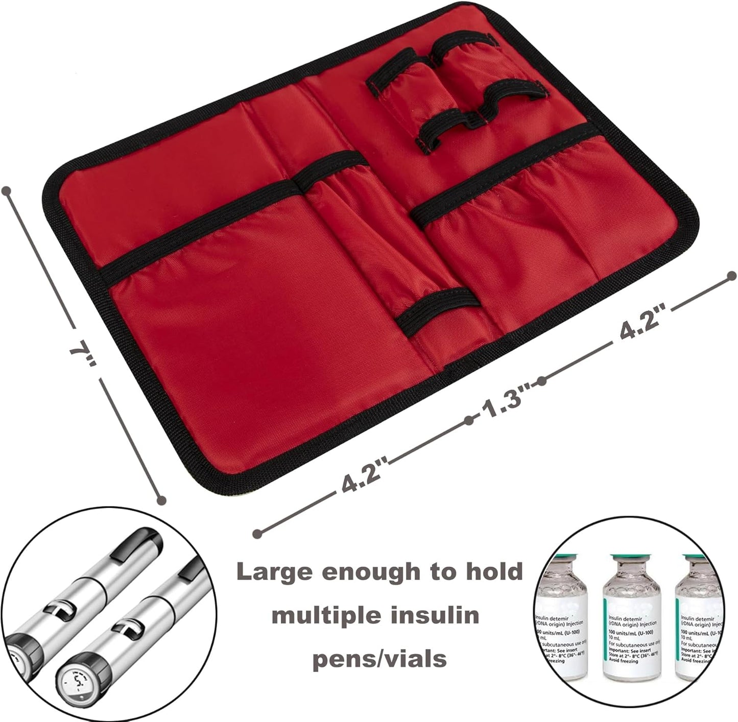 Apollo Walker Insulin Cooler Travel Case Diabetic Medication Cooler with Ice Packs and Insulation Liner TSA Approved