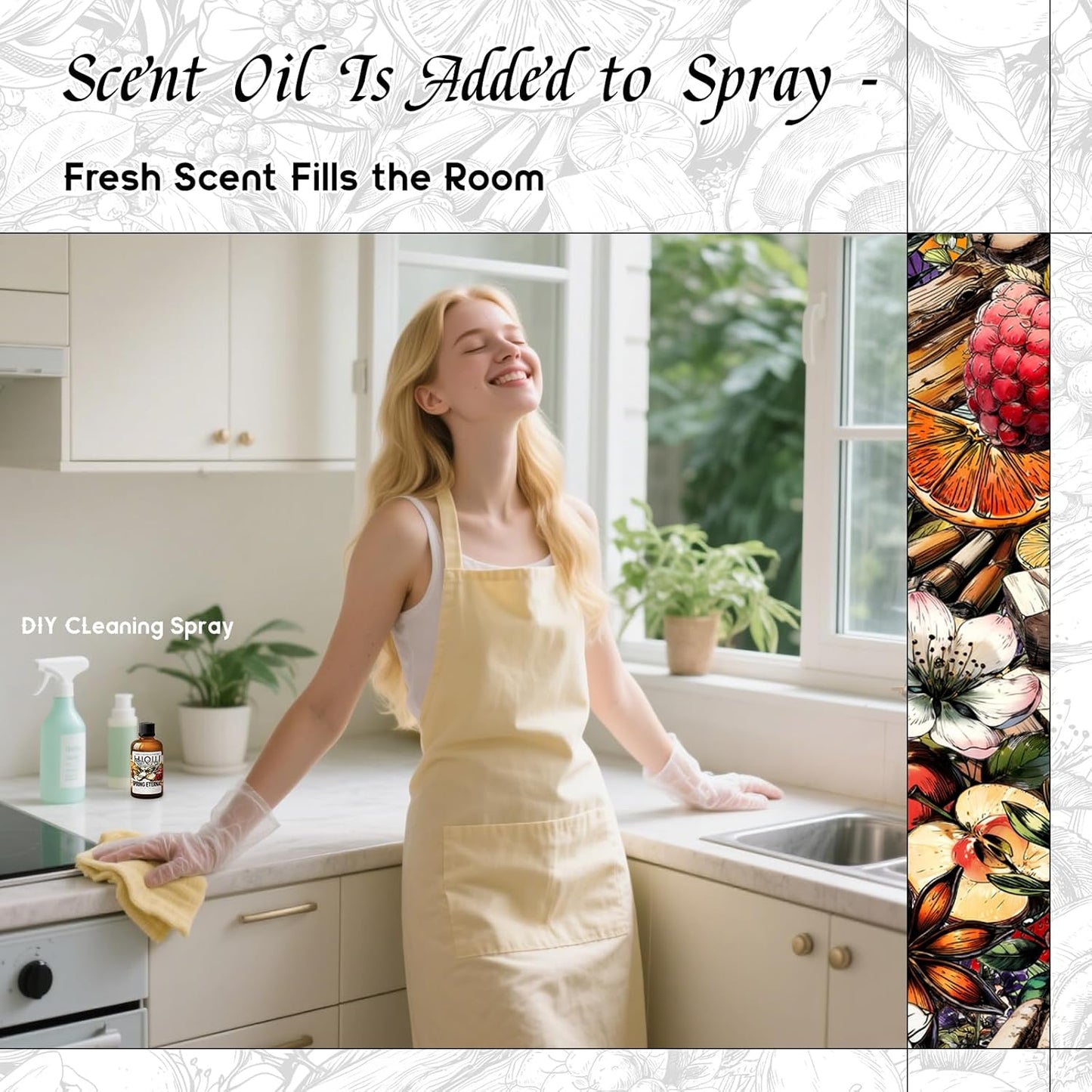 HIQILI Spring Eternal Fragrance Oil for Candle & Soap Making, Inspired by Gtal L.Chevre-feuille, Add to Air Freshener Spray, Essential Oil Diffuser, Honeysuckle - 1 Fl Oz