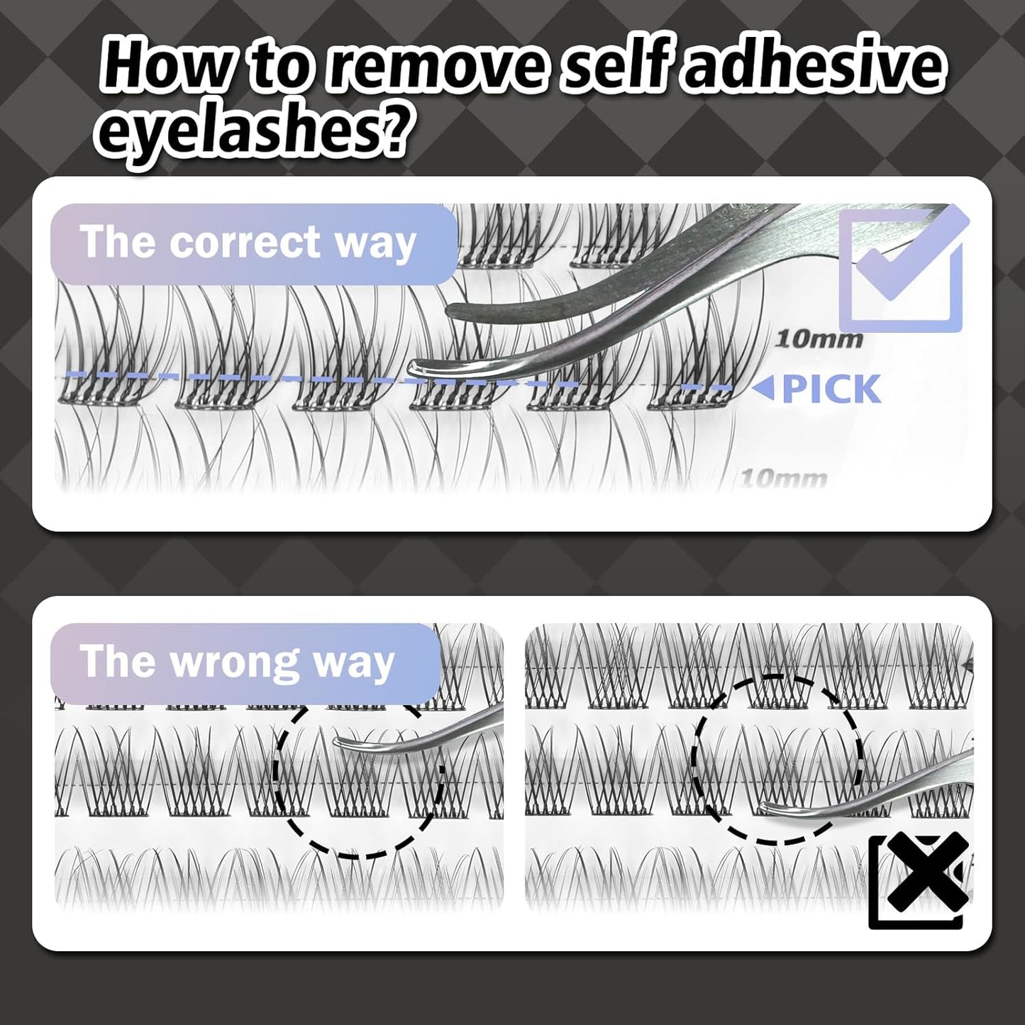 Self Adhesive Eyelashes, 156 Pcs Self Adhesive Eyelash Clusters, No Glue Needed, Invisible Strip Tape - Longer Lasting, No Sticky Residue Pre Glued Eyelashes (Natural-Mixed)…