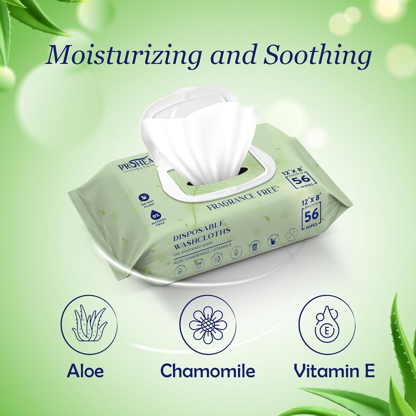 X Large Wet Wipes for Adults - 4 Packs of 56 [224 Count] Disposable Incontinence Wipes, 12" x 8" Adult Wipes for Elderly - Personal Body Wipes for Women and Men, Pre Moistened Adult Washcloths