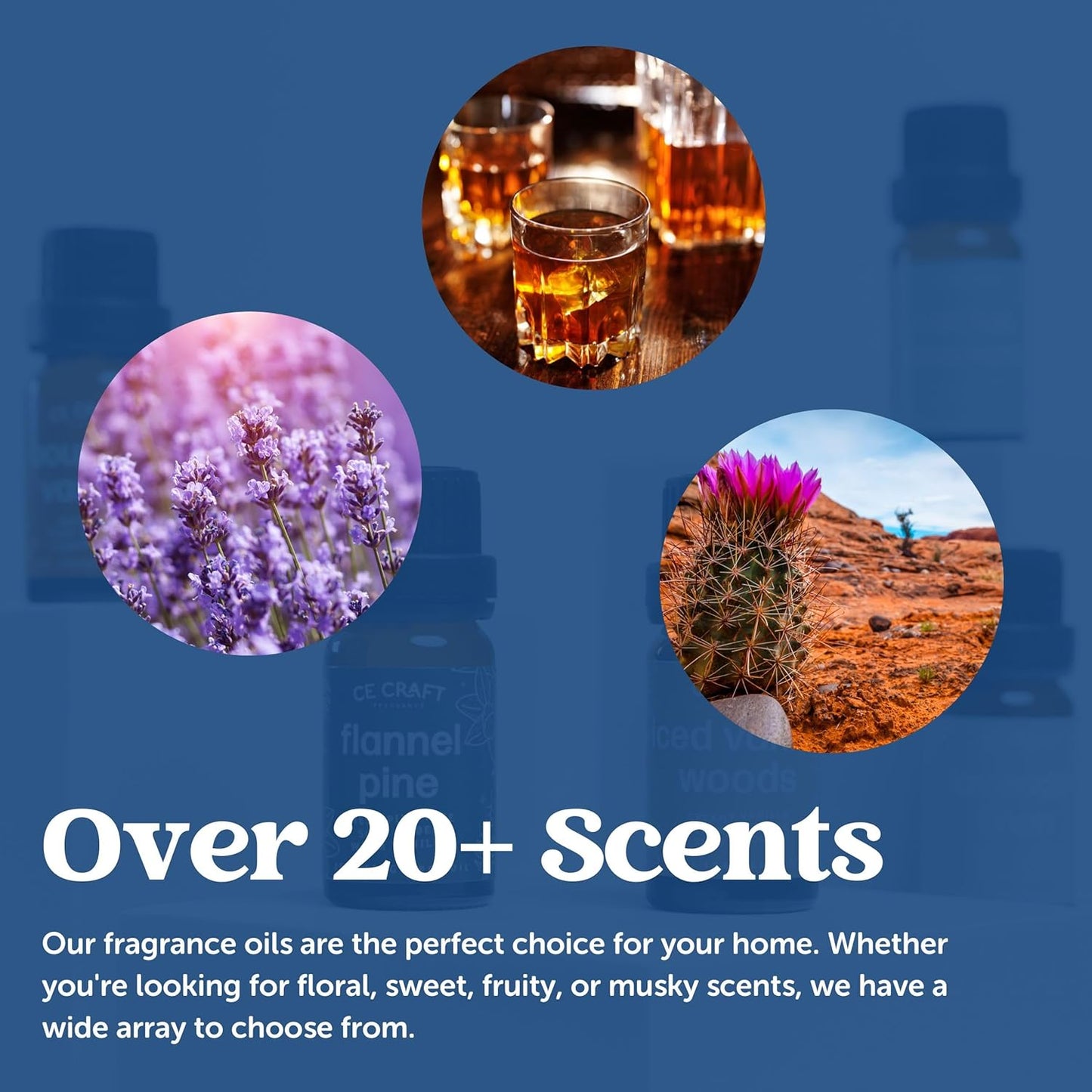 CANDECraftCo Premium Fragrance Oil – Diffuser Oils Fragrances Scented for Home, Candle Soap Making Supplies, Aromatherapy Blends for House (0.34 Fl Oz) (2-Pack, Midnight Musk)