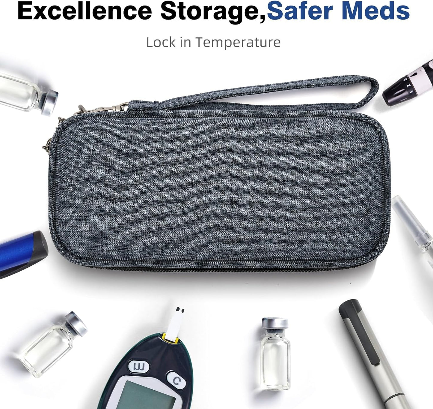 apollo walker Insulin Cooler Travel Case Diabetic Medication Cooler with Ice Packs and Insulation Liner insulin cooler travel case tsa approved